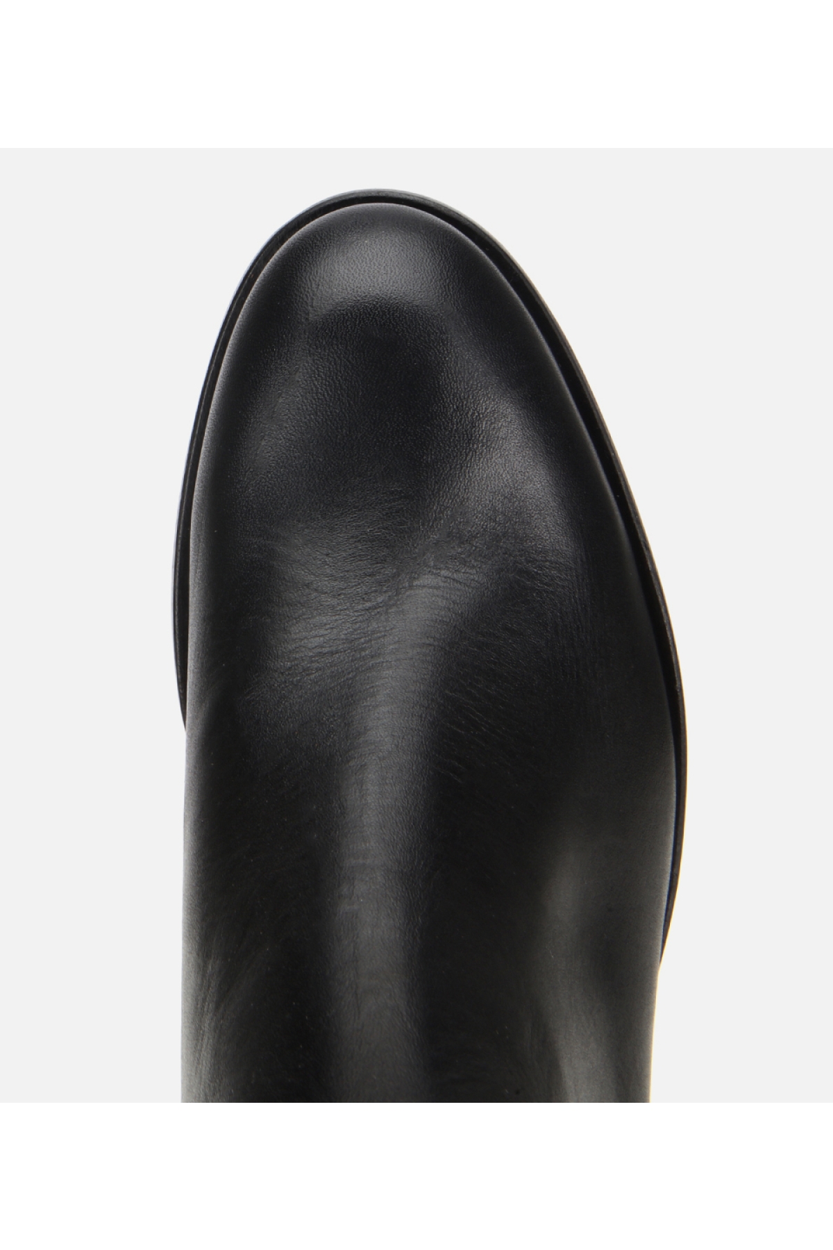 Kadın Deri Siiyah Lastik Detaylı Bilekte Düz Bot - Görsel 5