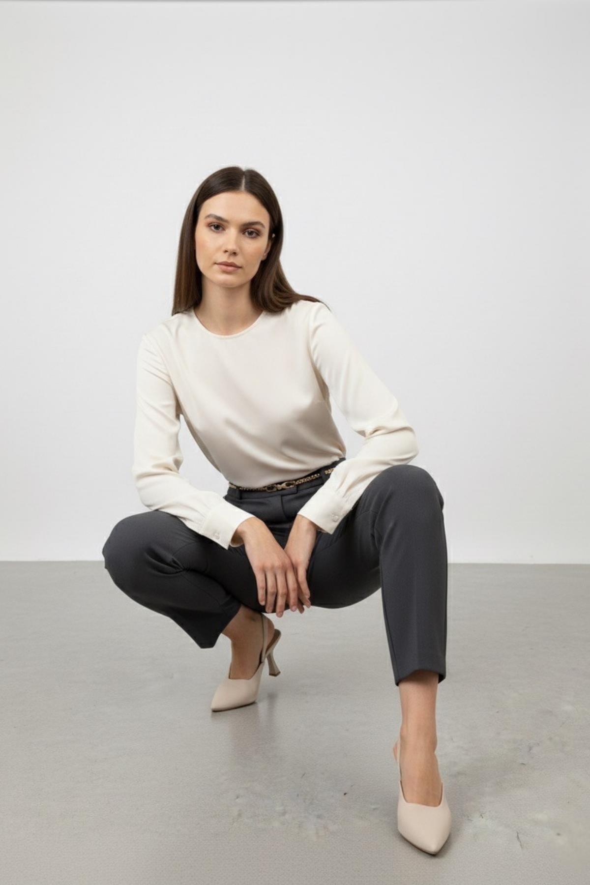 Le Guzzi 3857 Kadın Saten 8 Cm Topuklu Ayakkabı - Görsel 5