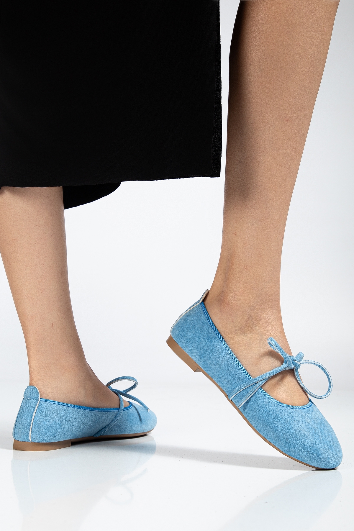 Memory Taban Günlük Kadın Fiyonk Babet Mavi - Görsel 3