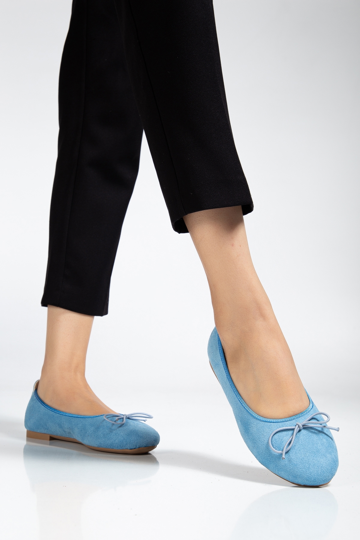 Günlük Kadın İnce Taban Babet Mavi