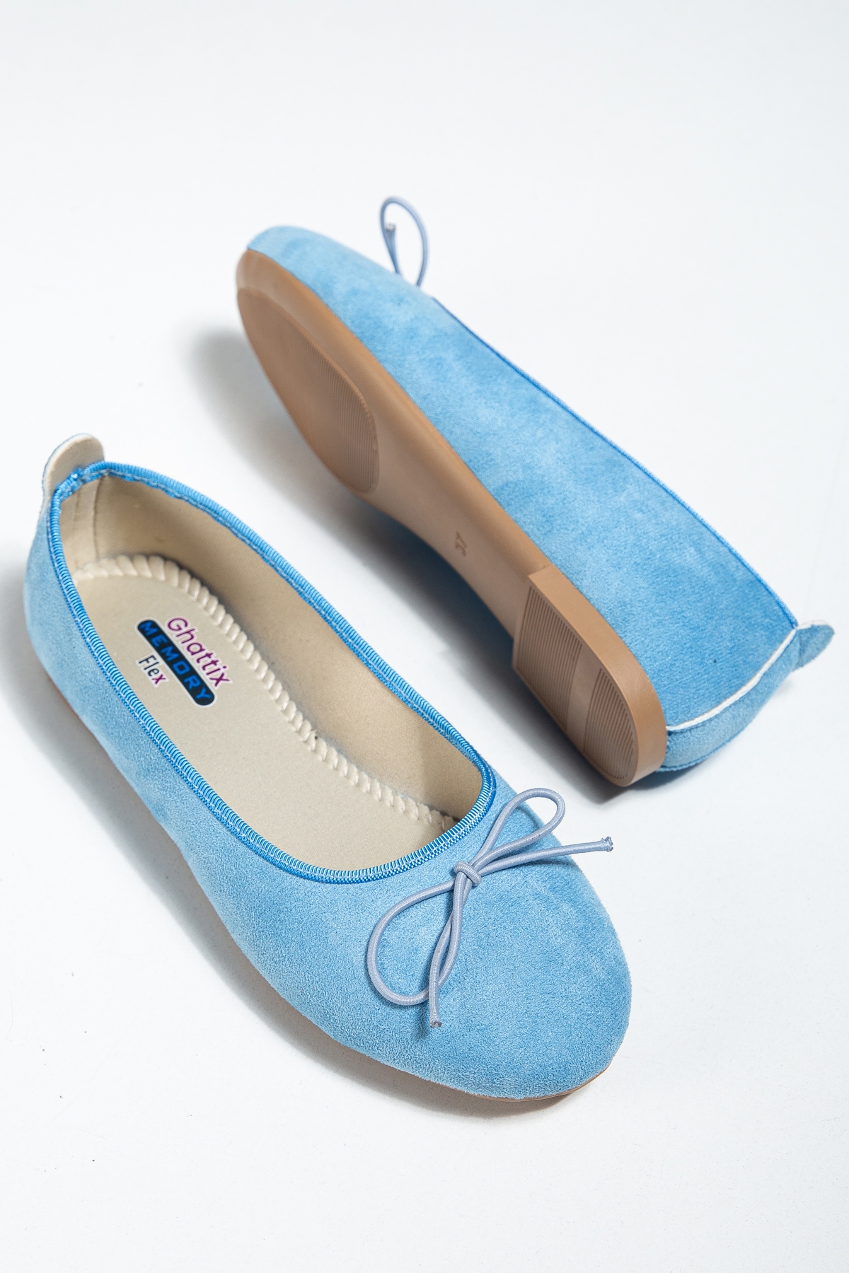 Günlük Kadın İnce Taban Babet Mavi - Görsel 2