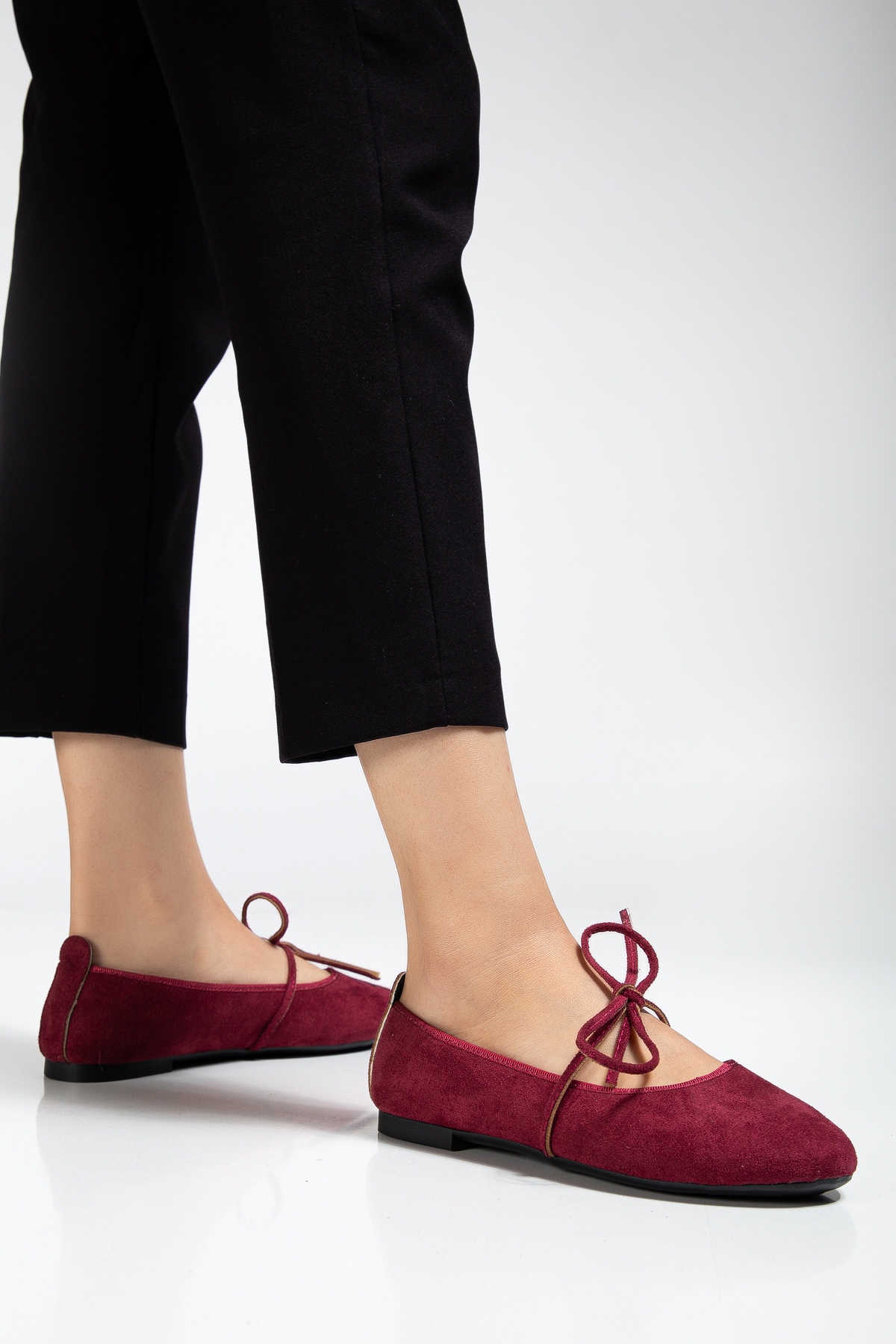 Memory Taban Günlük Kadın Fiyonk Babet Bordo - Görsel 1