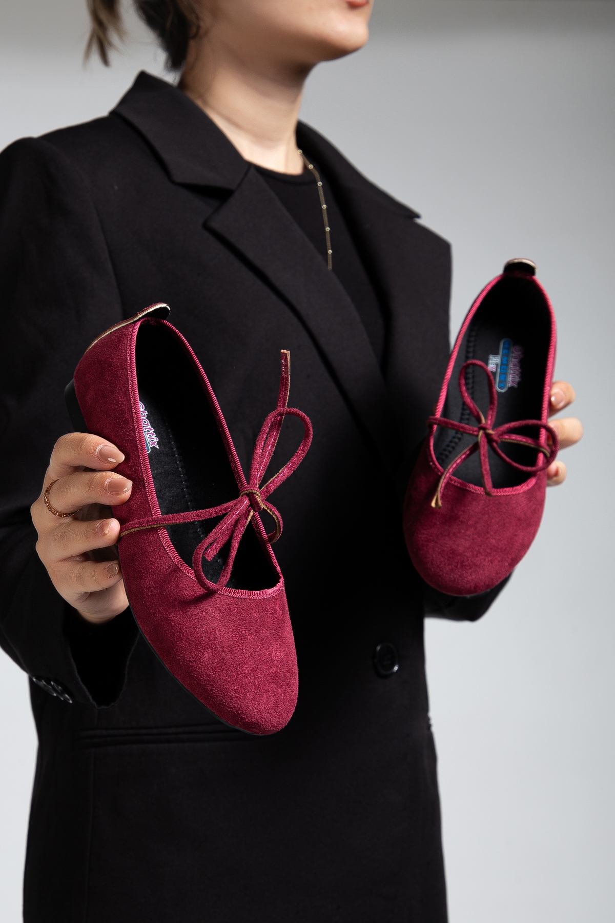 Memory Taban Günlük Kadın Fiyonk Babet Bordo - Görsel 3