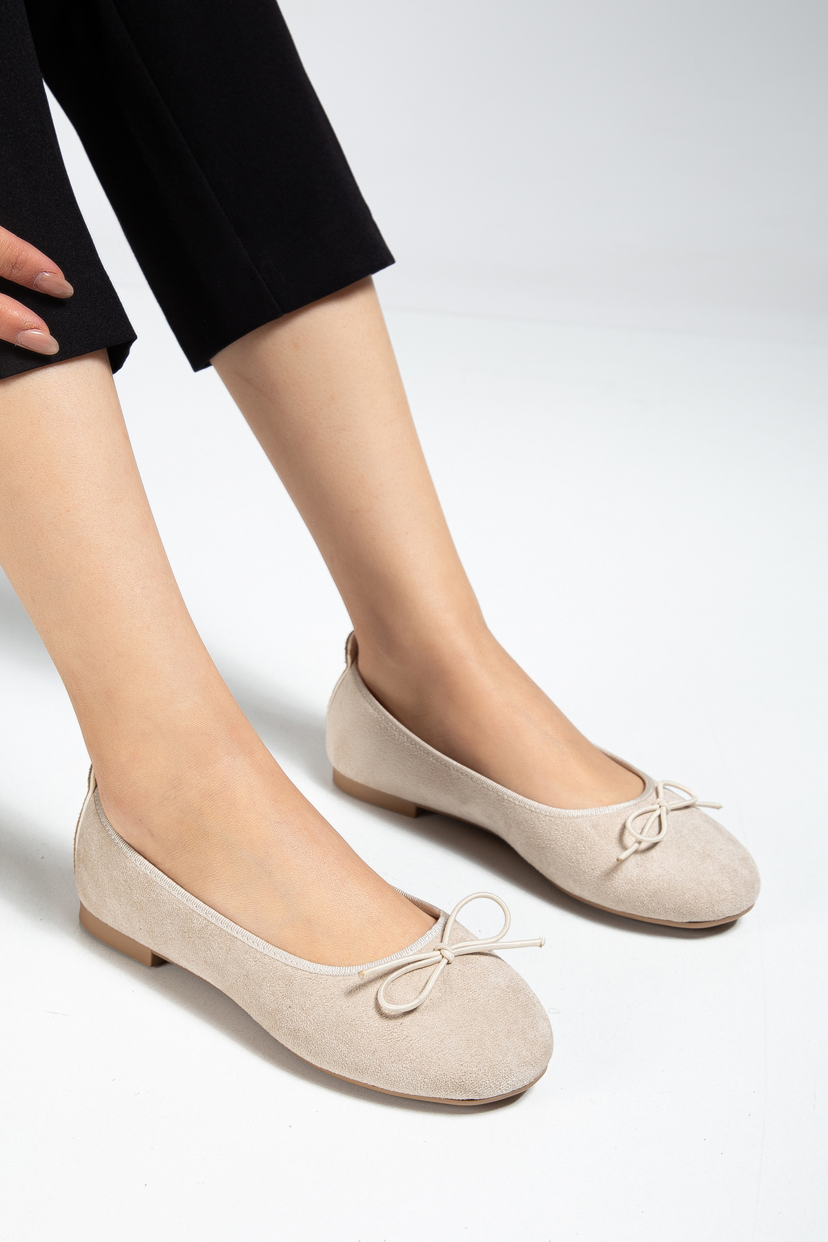 Günlük Kadın İnce Taban Babet Bej