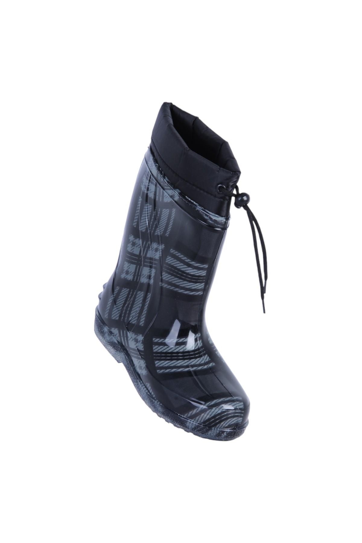 Skuaıter Siyah Ekose Termal Kürklü Erkek Çocuk Çizme Bot - Görsel 2