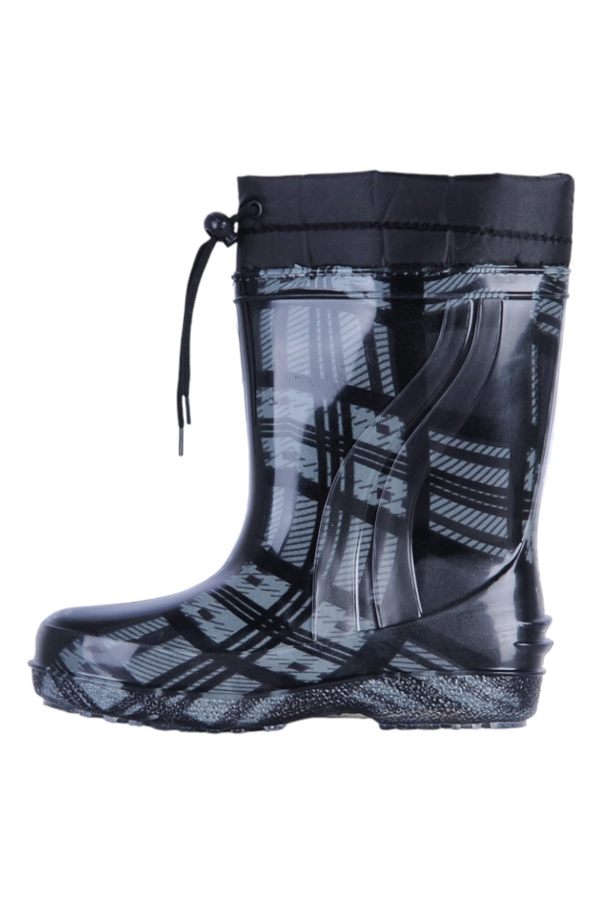 Skuaıter Siyah Ekose Termal Kürklü Erkek Çocuk Çizme Bot - Görsel 3