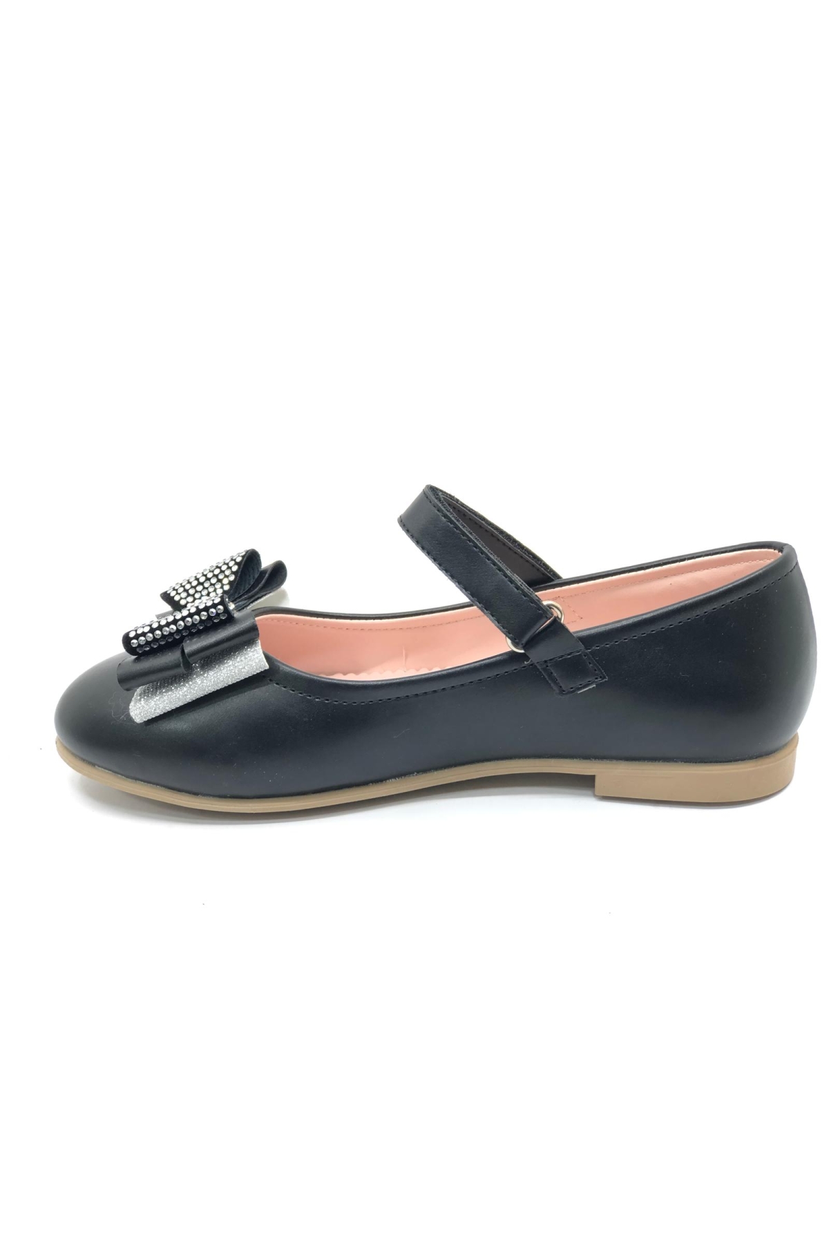 Kurdela Taş Detaylı Cırtlı Kız Çocuk Babet Ayakkabı - Görsel 5