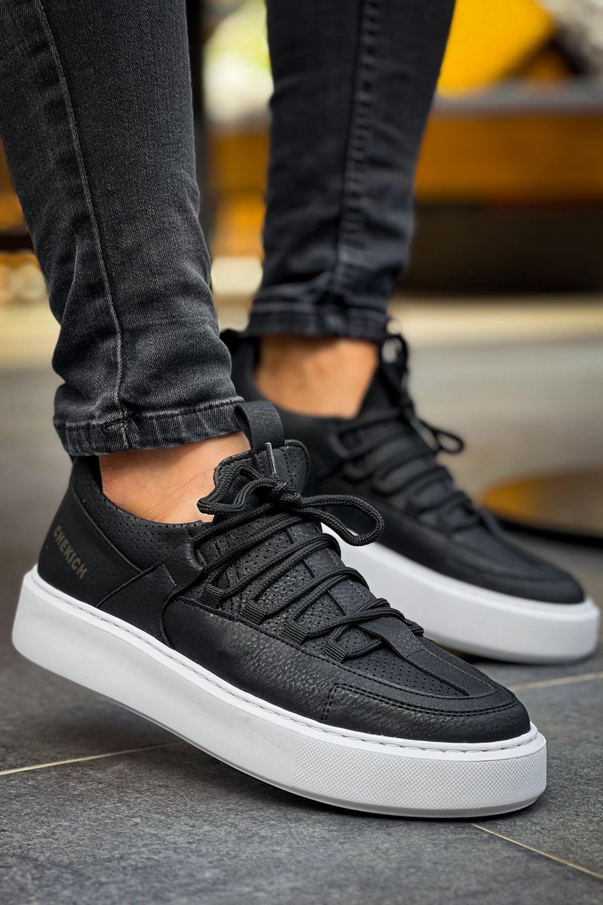 Bağcık Detaylı Erkek Günlük Ayakkabı Siyah - Görsel 2