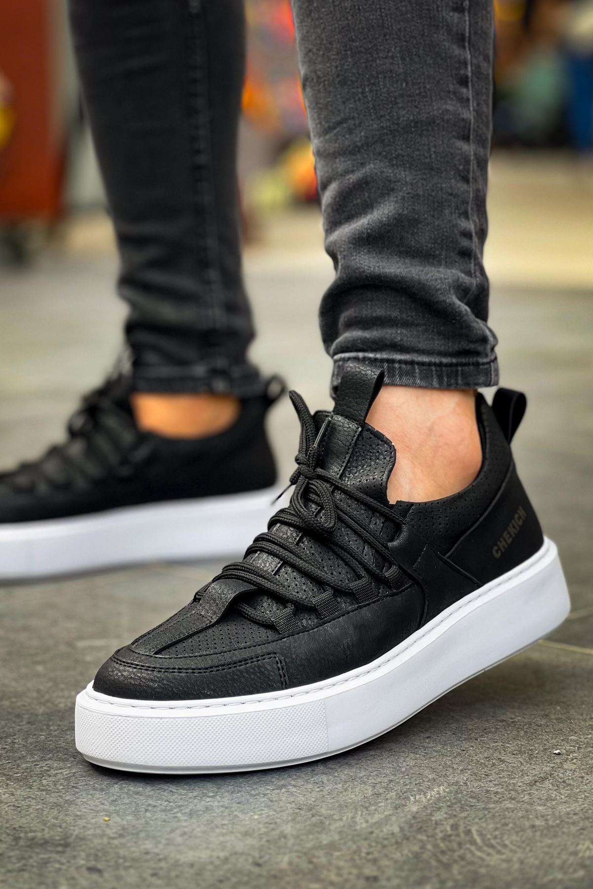 Bağcık Detaylı Erkek Günlük Ayakkabı Siyah - Görsel 3