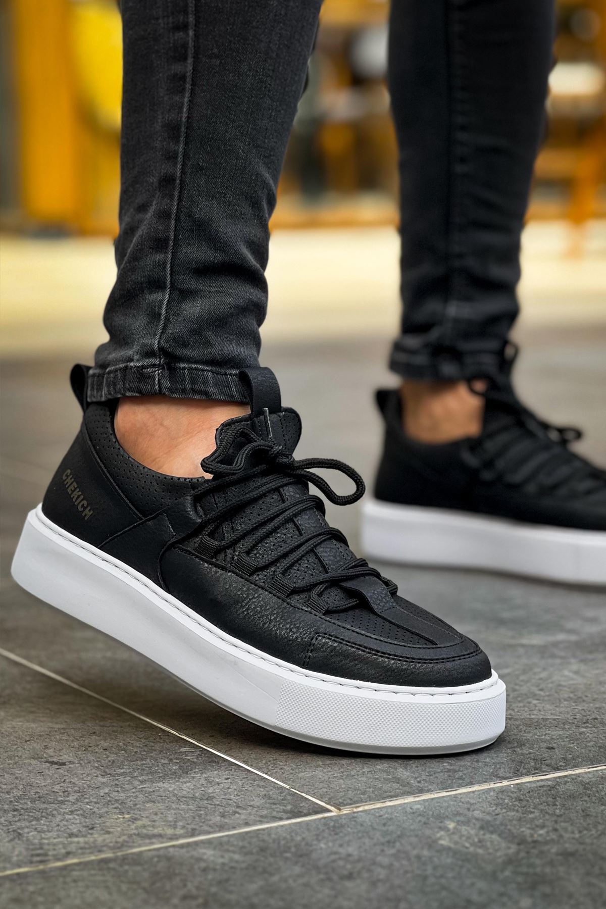 Bağcık Detaylı Erkek Günlük Ayakkabı Siyah - Görsel 4