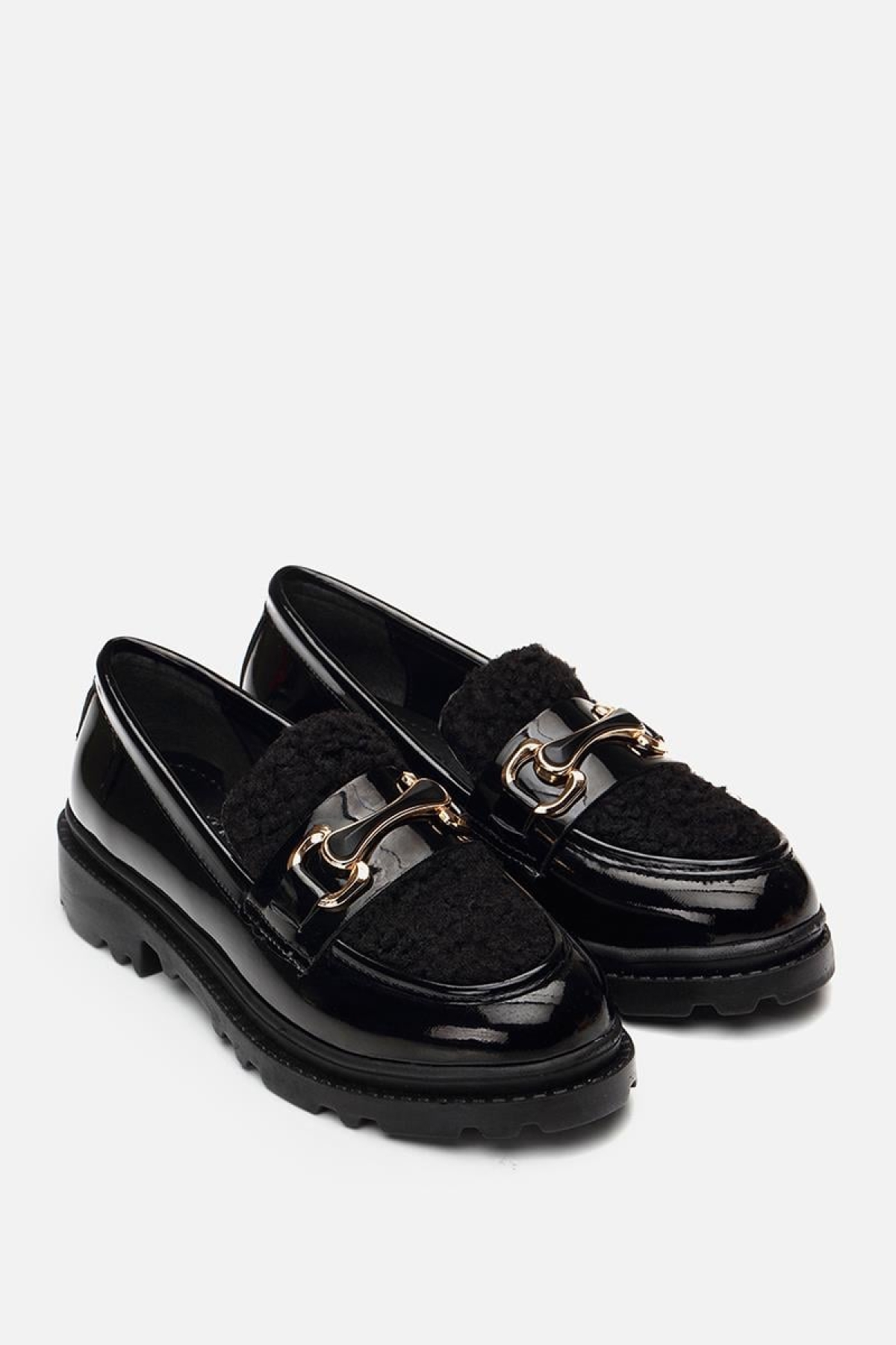 Mary Jane Siyah Kadın Tokalı Loafer - Görsel 3