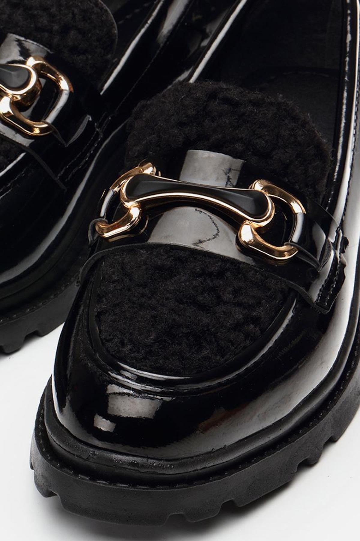 Mary Jane Siyah Kadın Tokalı Loafer - Görsel 4