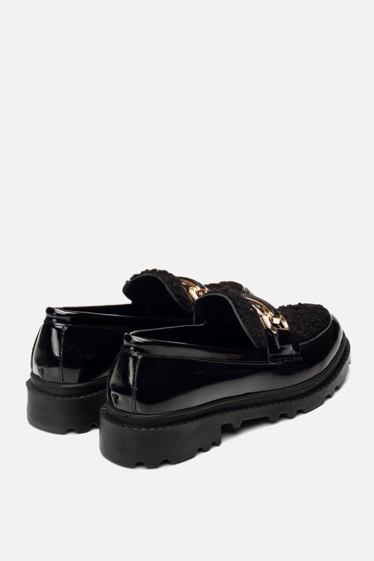 Mary Jane Siyah Kadın Tokalı Loafer - Görsel 5