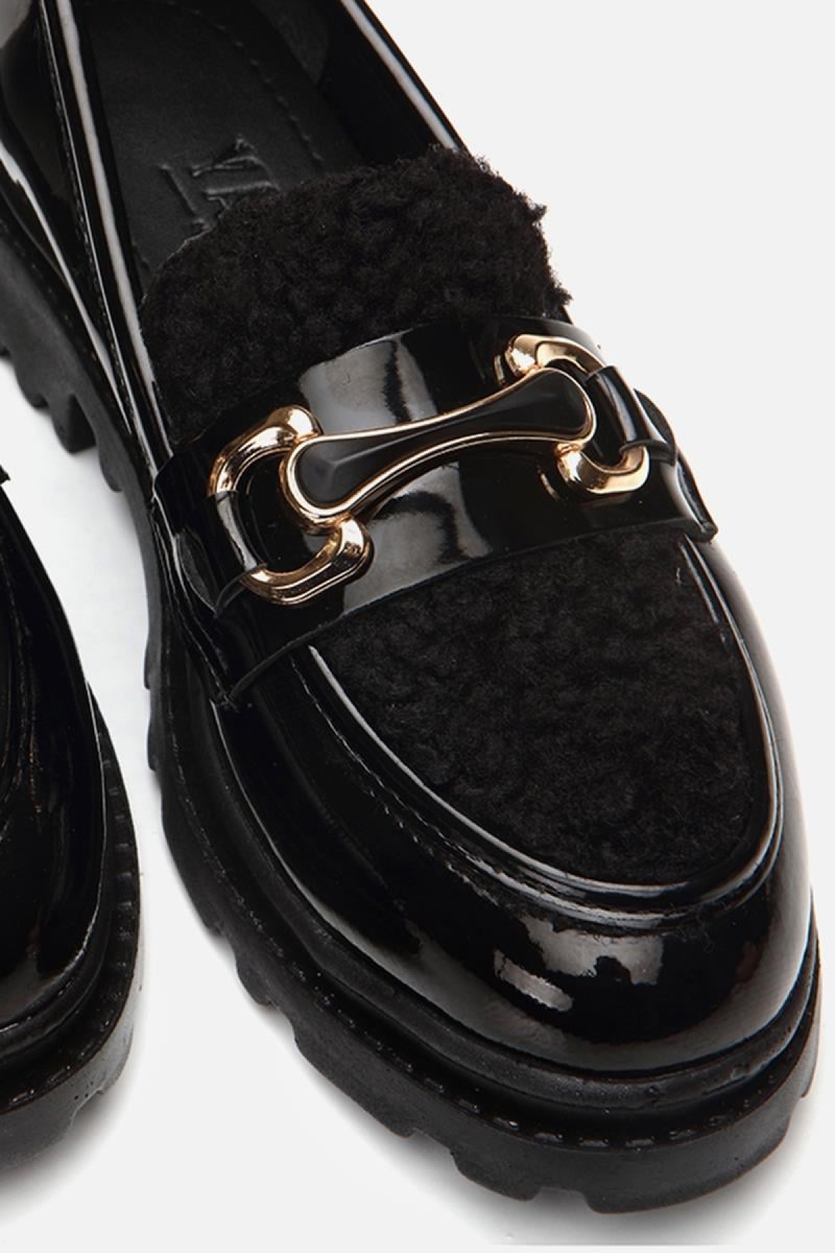 Mary Jane Siyah Kadın Tokalı Loafer - Görsel 7