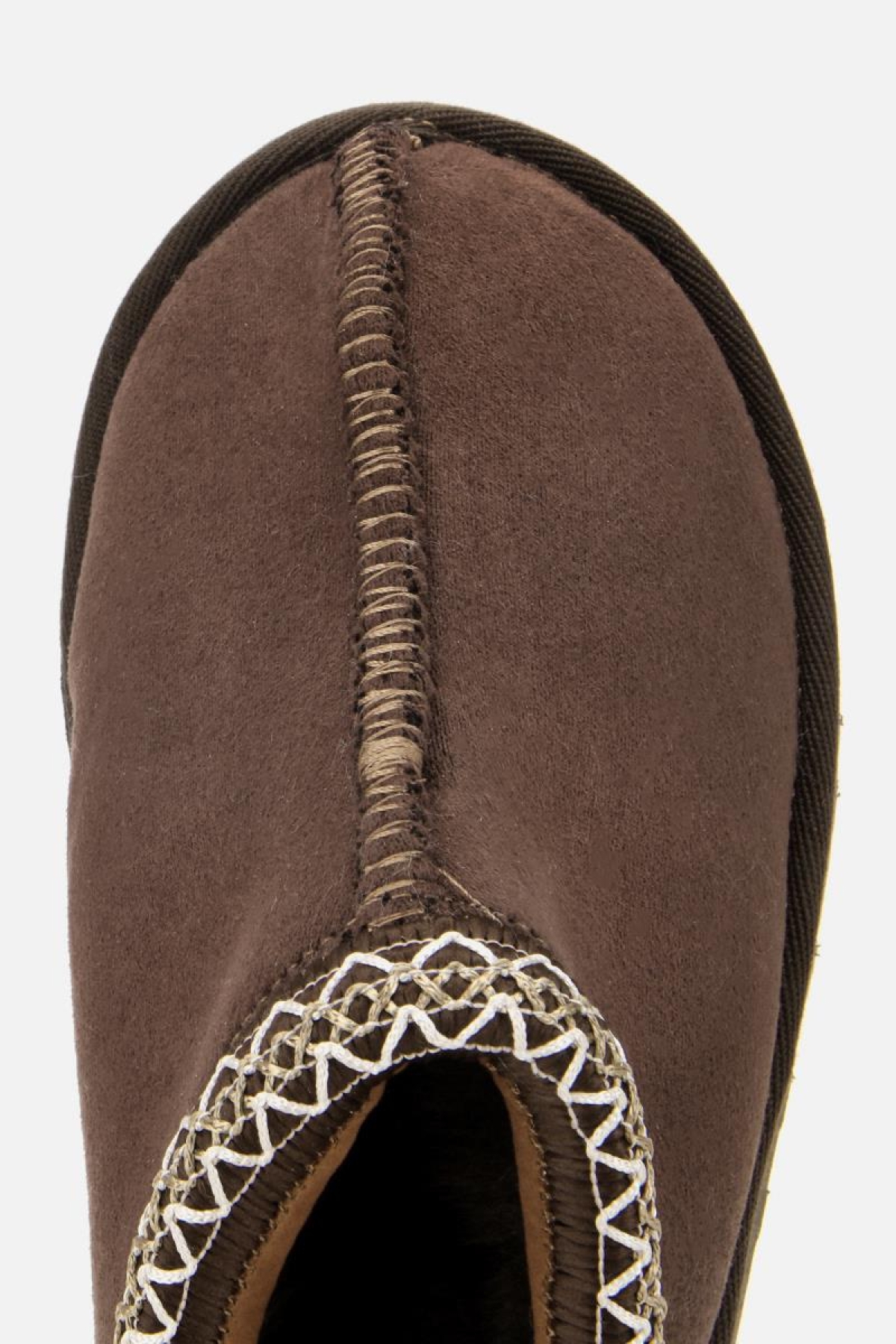 Kadın Süet Kahverengi Dikiş Detaylı İçi Kürklü Yüksek Tabanlı Yarım Bot Terlik - Görsel 6