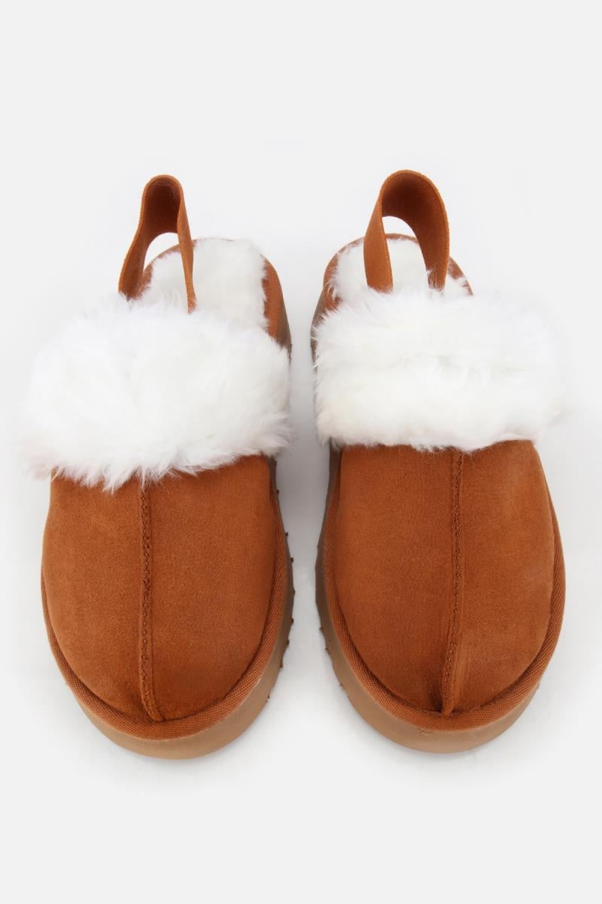 Kadın Süet Taba İçi Kürklü Yüksek Tabanlı Terlik - Görsel 7