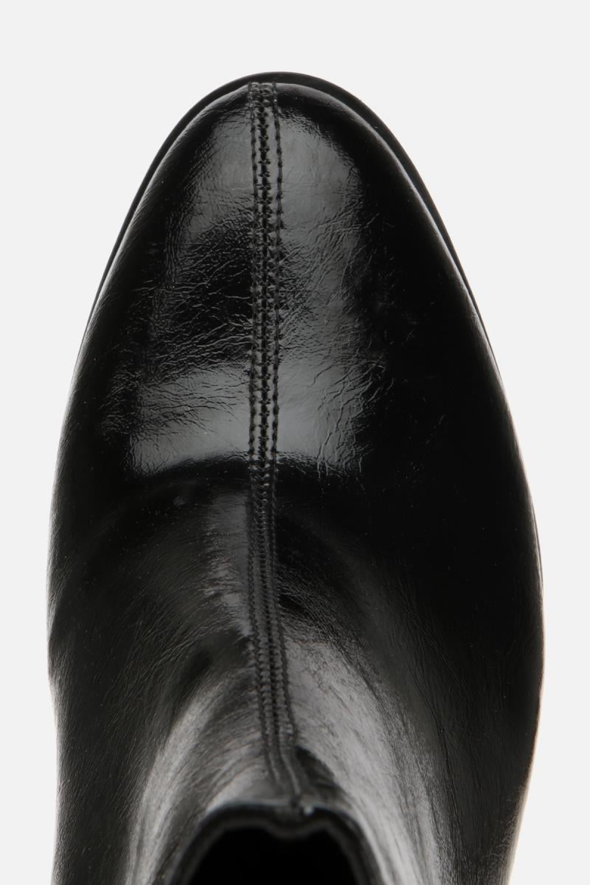 Kadın Rugan Siyah Fermuarlı Kalın Topuklu Bot - Görsel 7