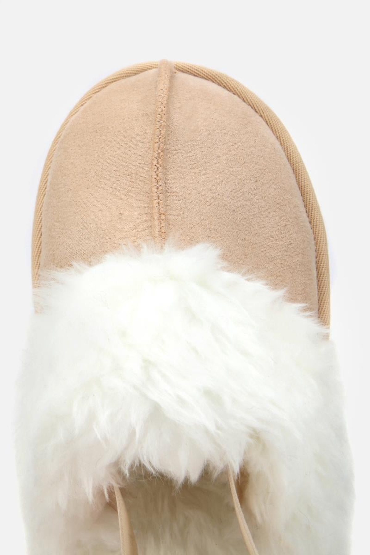 Kadın Süet Bej İçi Kürklü Yüksek Tabanlı Terlik - Görsel 6