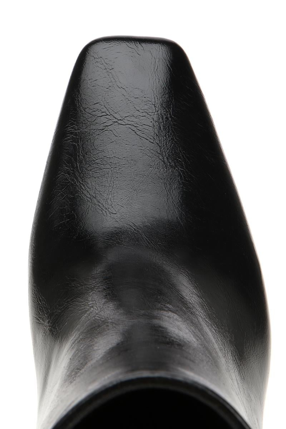 Kadın Siyah Küt Burunlu Bilekte Topuklu Bot - Görsel 7