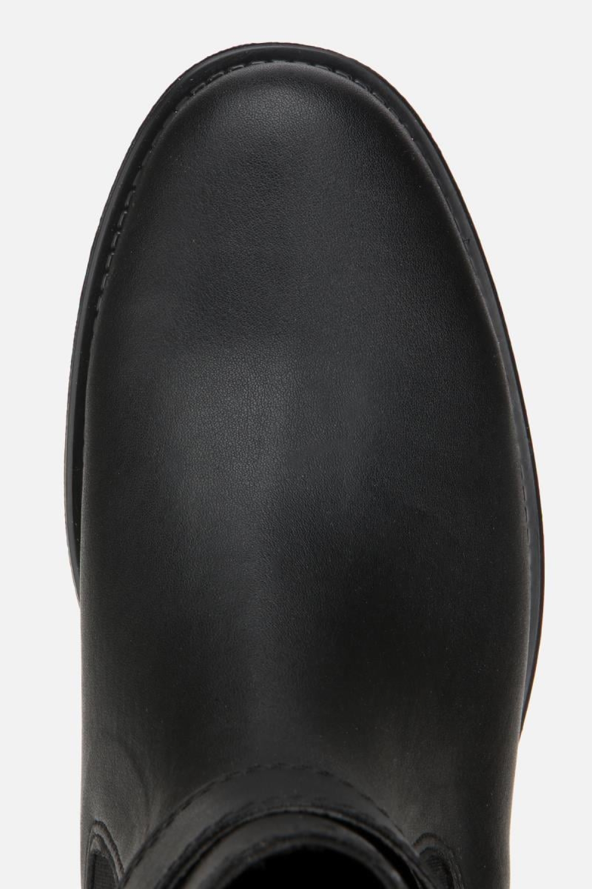 Kadın Siyah Tokalı Lastik Detaylı Düz Bot - Görsel 6