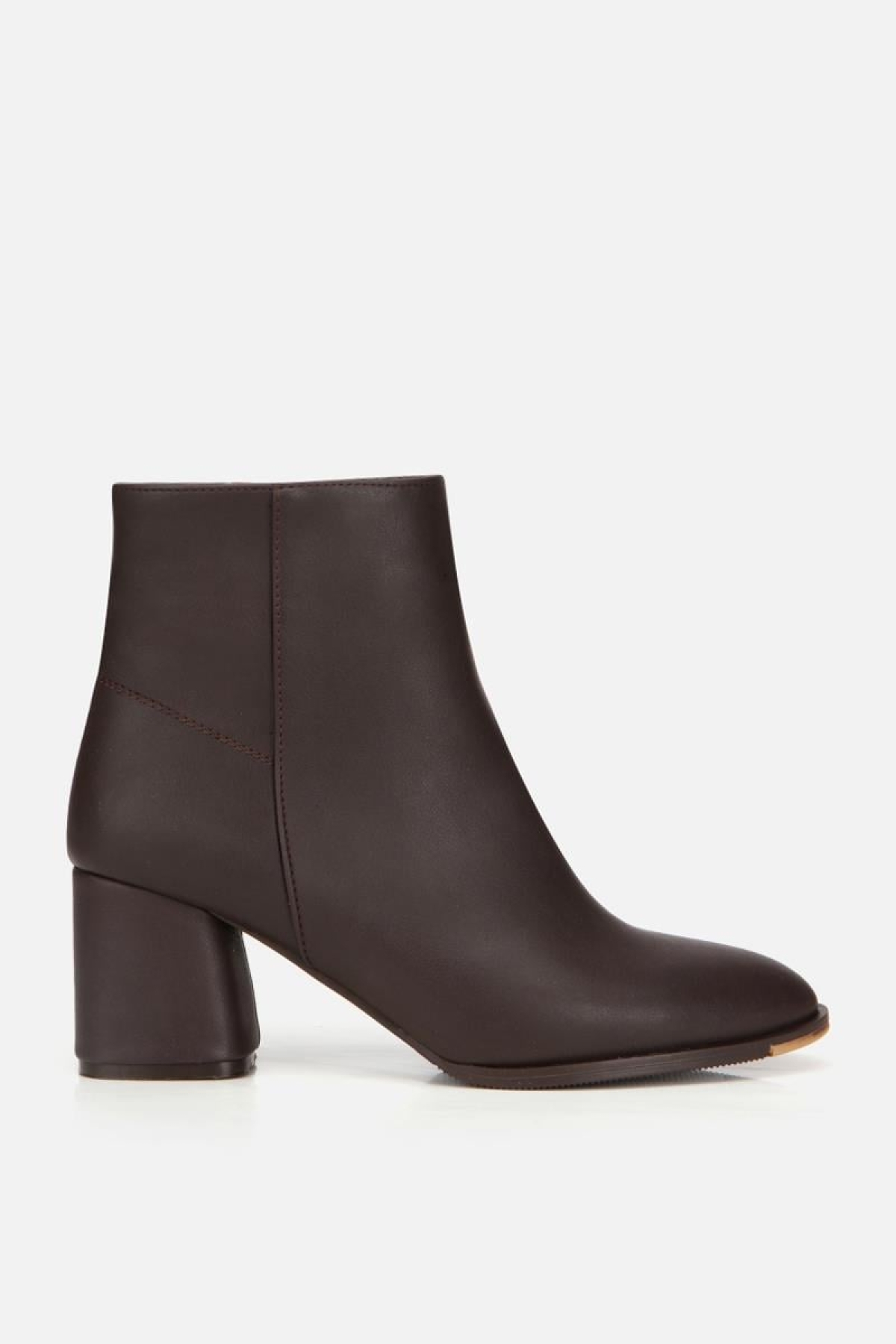 Kadın Kahverengi Fermuarlı Kalın Topuklu Bot - Görsel 2