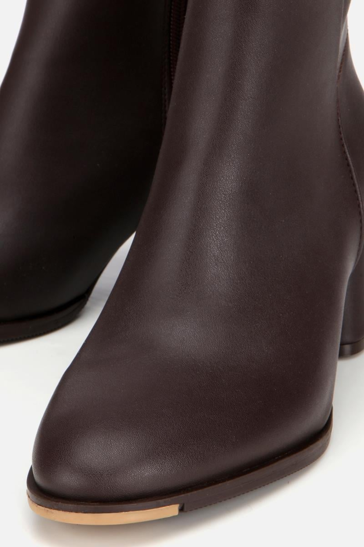 Kadın Kahverengi Fermuarlı Kalın Topuklu Bot - Görsel 5