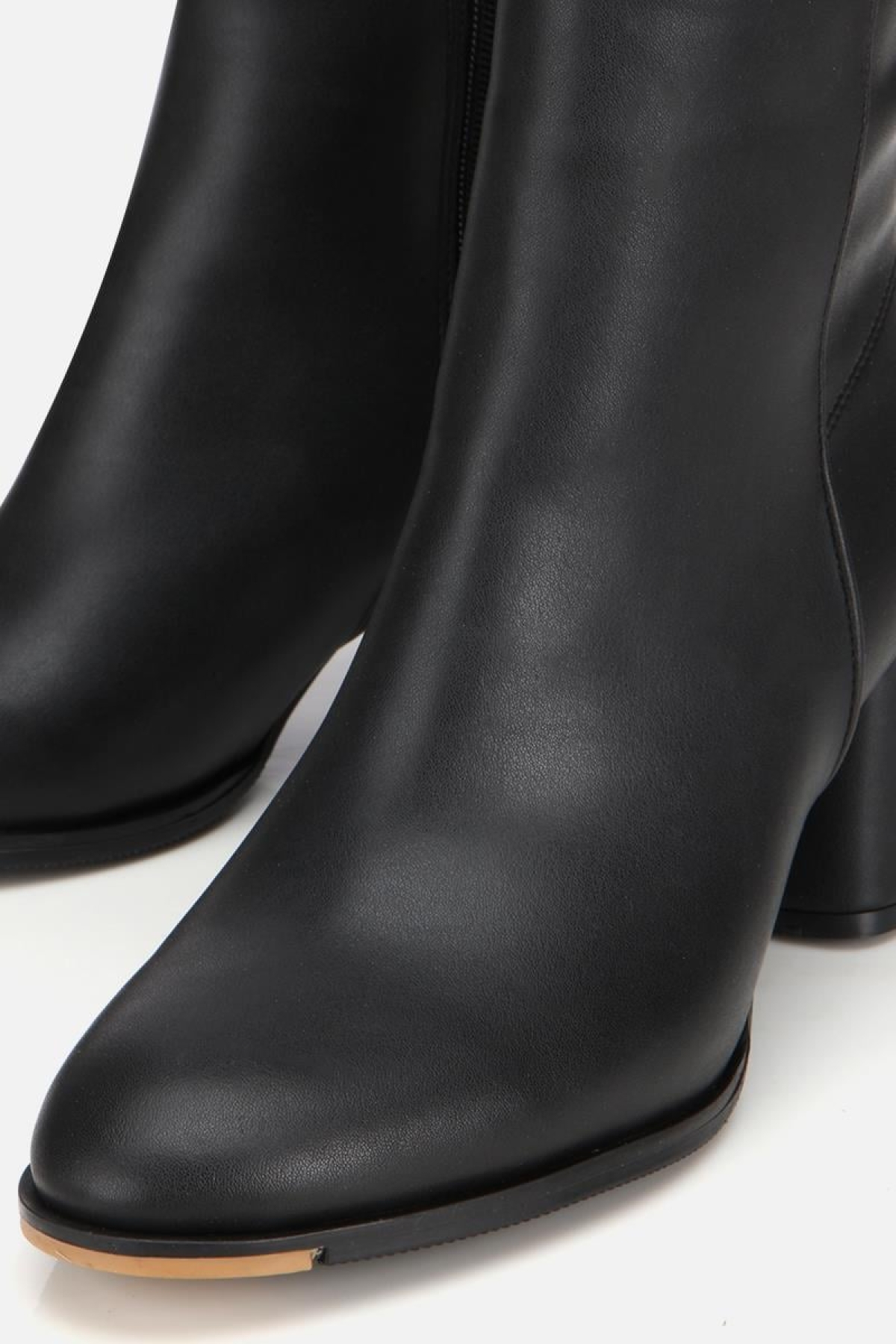 Kadın Siyah Fermuarlı Kalın Topuklu Bot - Görsel 5