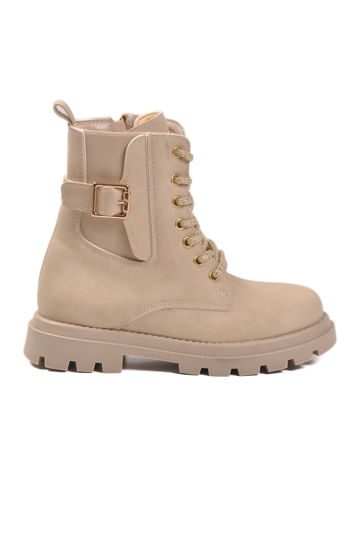 Bej İçi Polarlı Fermuarlı Kız Çocuk Bot - Görsel 2