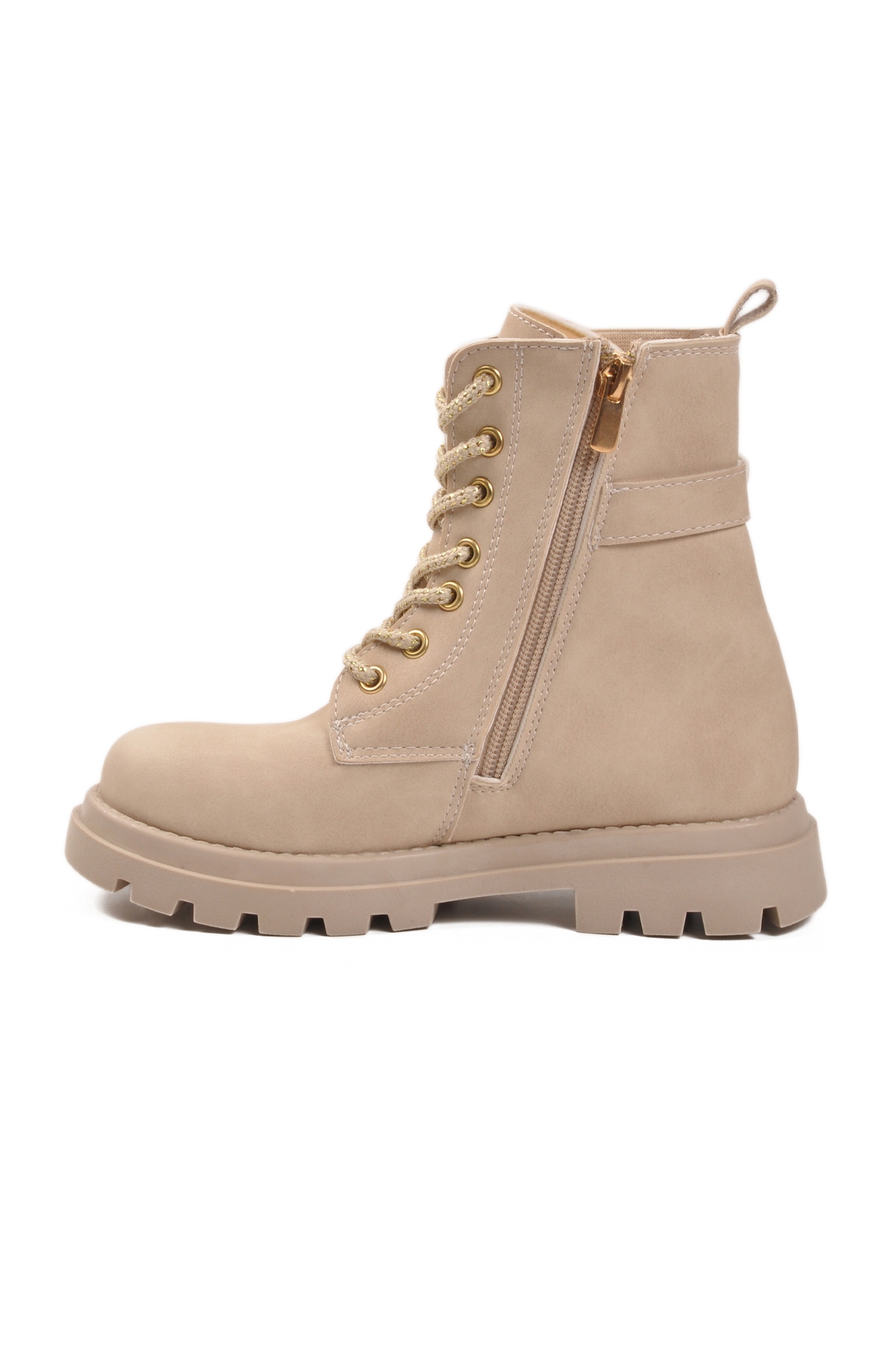 Bej İçi Polarlı Fermuarlı Kız Çocuk Bot - Görsel 4