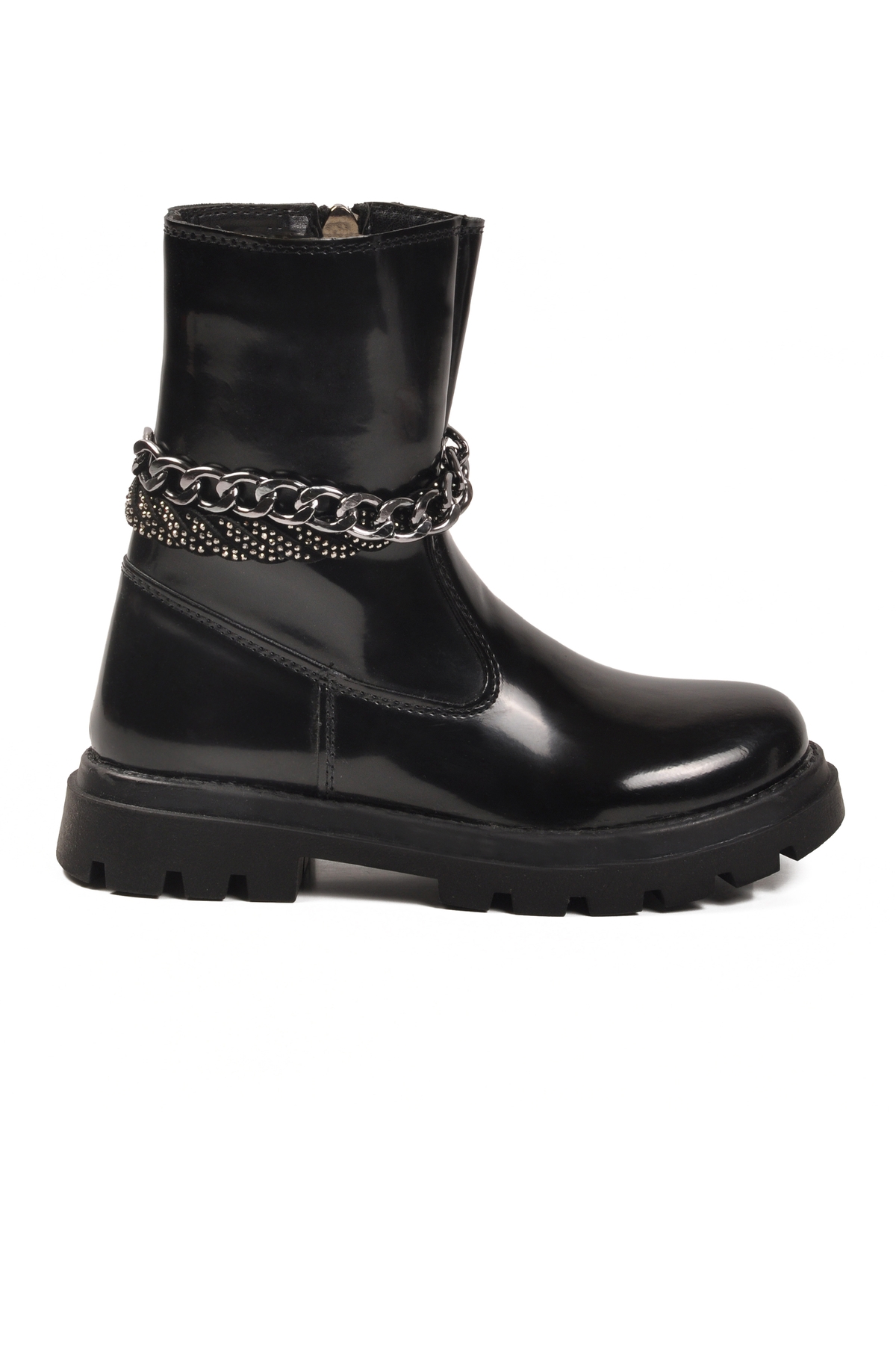 Siyah Rugan İçi Polarlı Fermuarlı Kız Çocuk Bot - Görsel 2