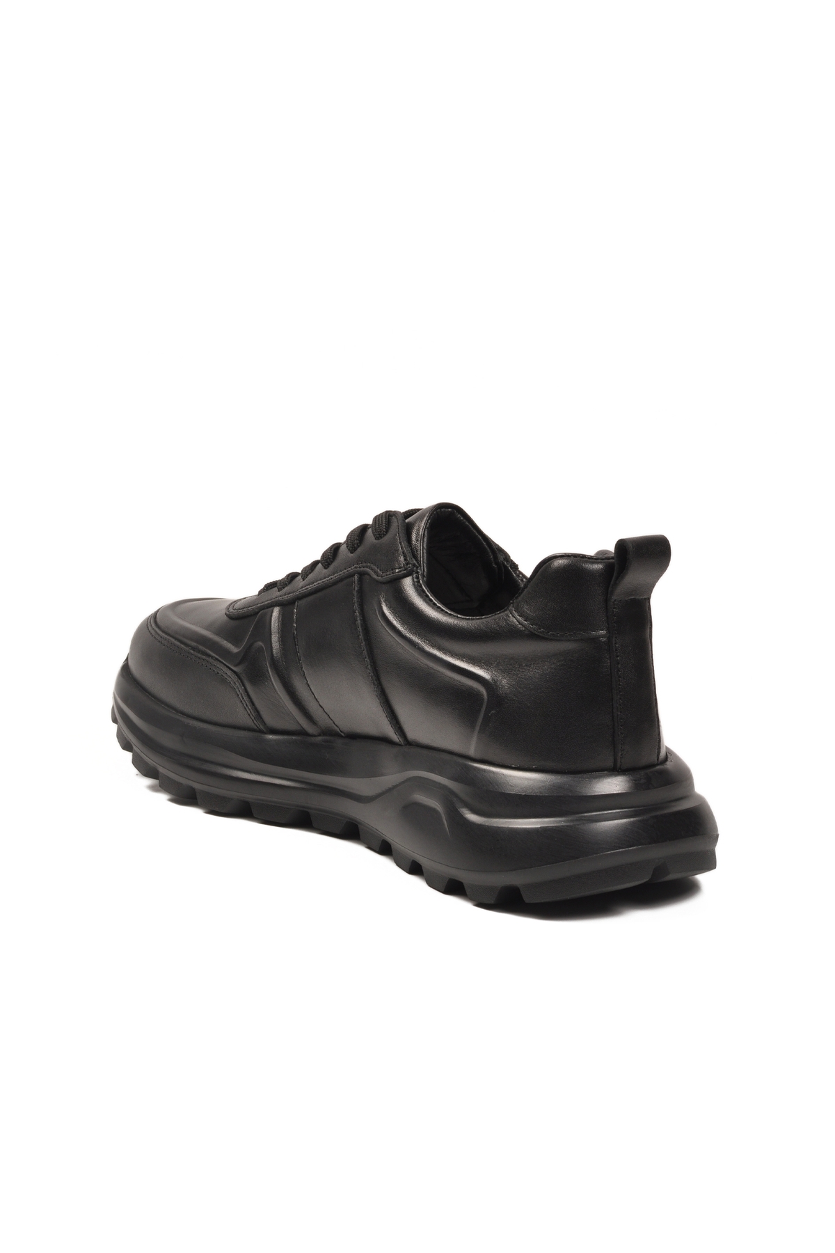 Aspor Siyah Hakiki Deri Erkek Casual Ayakkabı - Görsel 4