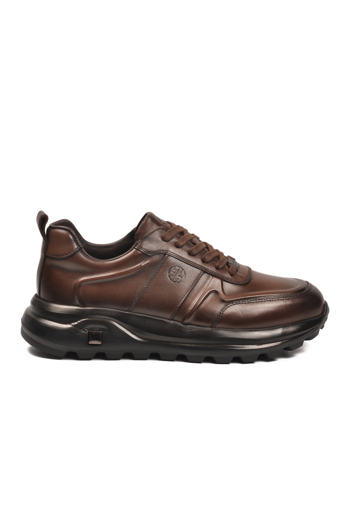 A Spor Aspor Siyah Kahve Hakiki Deri Erkek Casual Ayakkabı model görseli