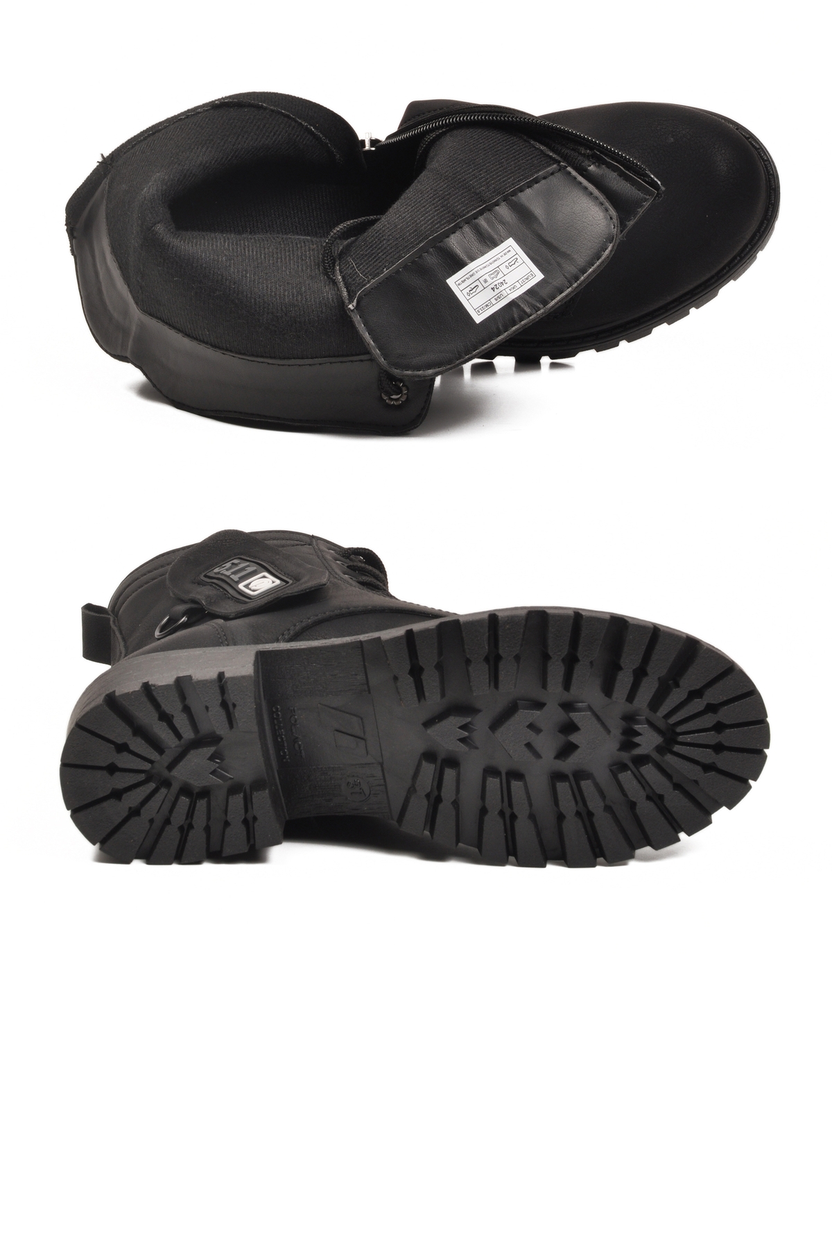 Aspor Siyah Nubuk İçi Polarlı Fermuarlı Kadın Topuklu Bot - Görsel 5