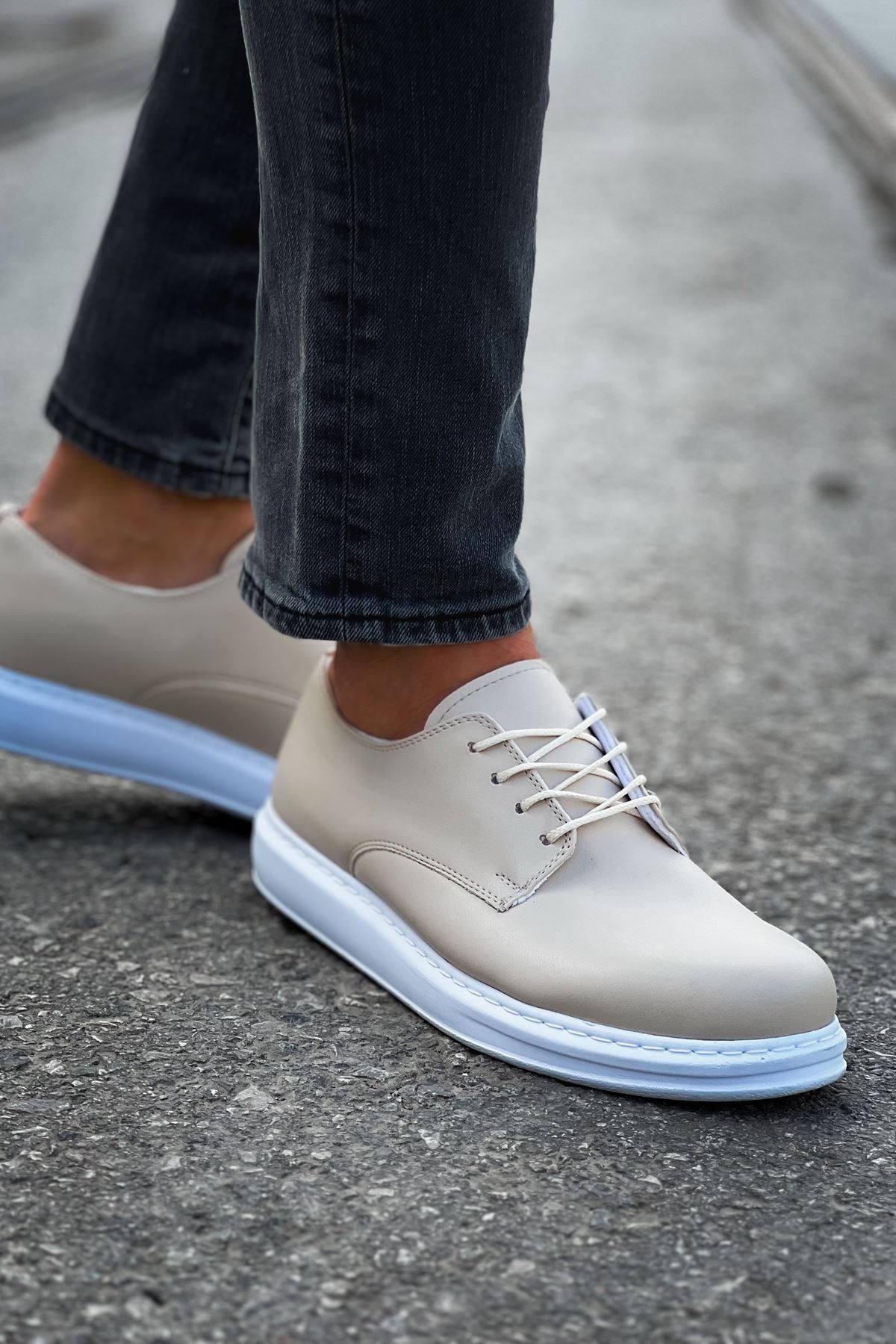 Bağcıklı Erkek Günlük Ayakkabı Bej - Görsel 2
