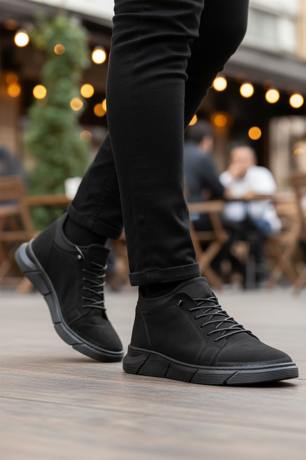 Aspor Siyah Nubuk Hakiki Deri Ortopedik Erkek Casual Ayakkabı - Görsel 3