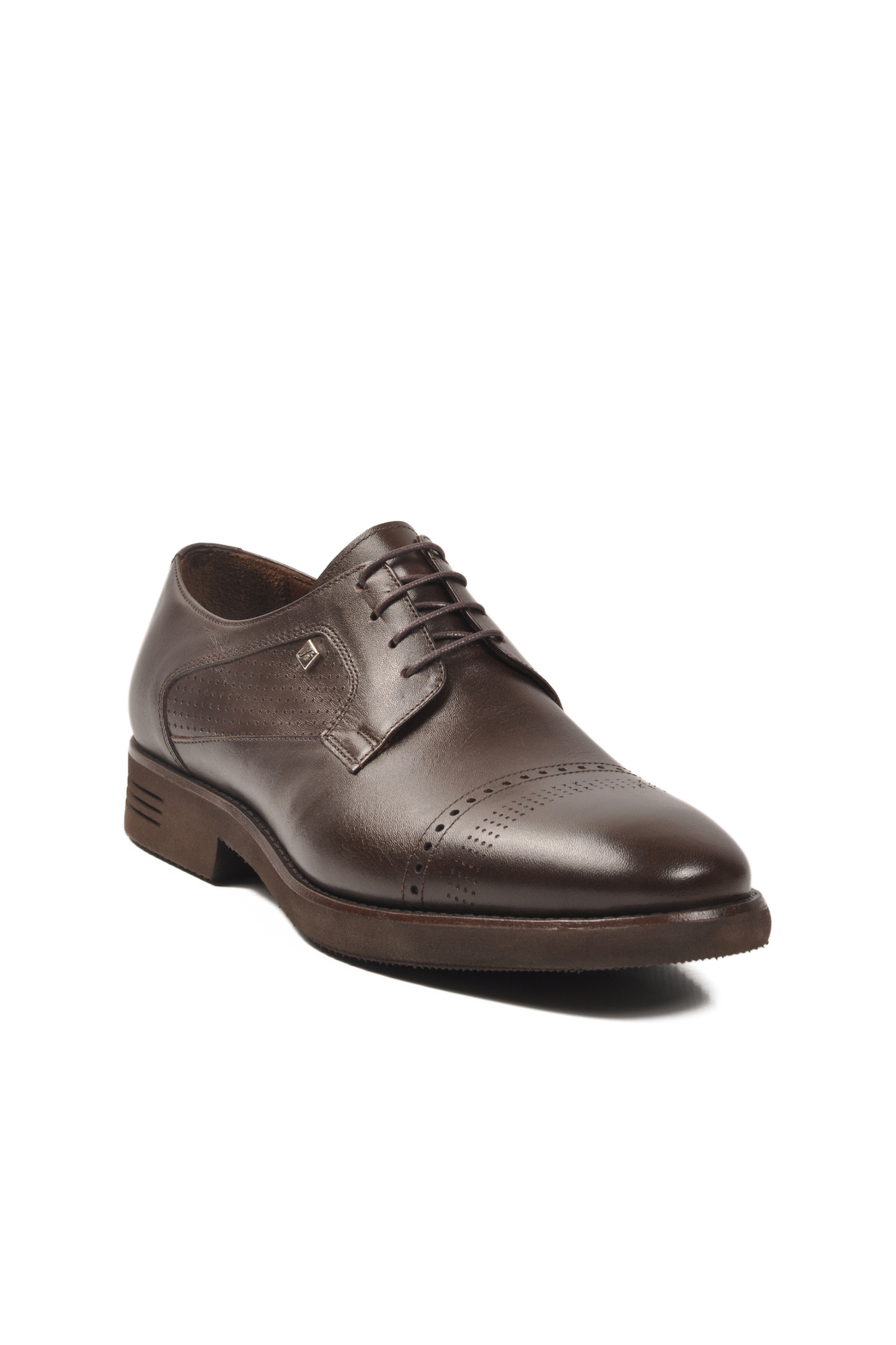 Kahve Hakiki Deri Bağcıklı Erkek Klasik Ayakkabı - Görsel 3