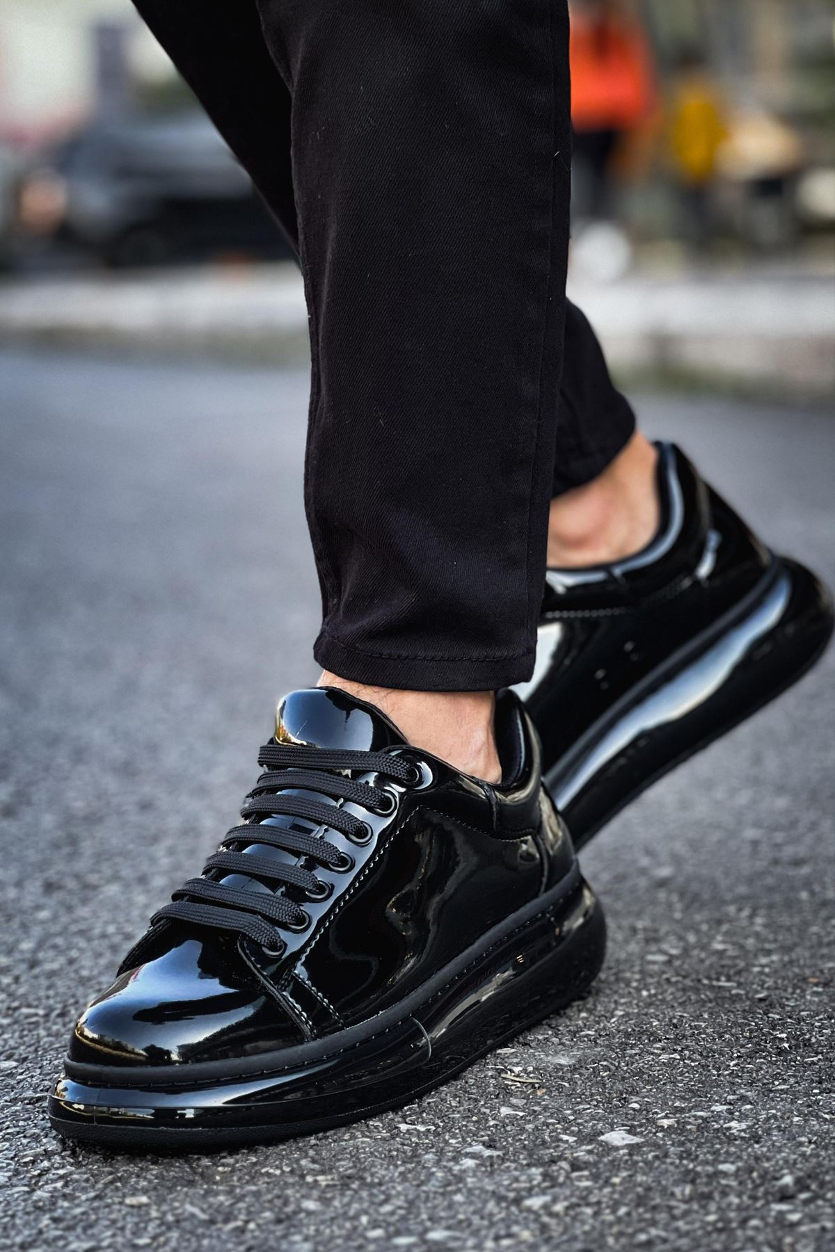 Bağcıklı Erkek Spor Ayakkabı Siyah - Görsel 3