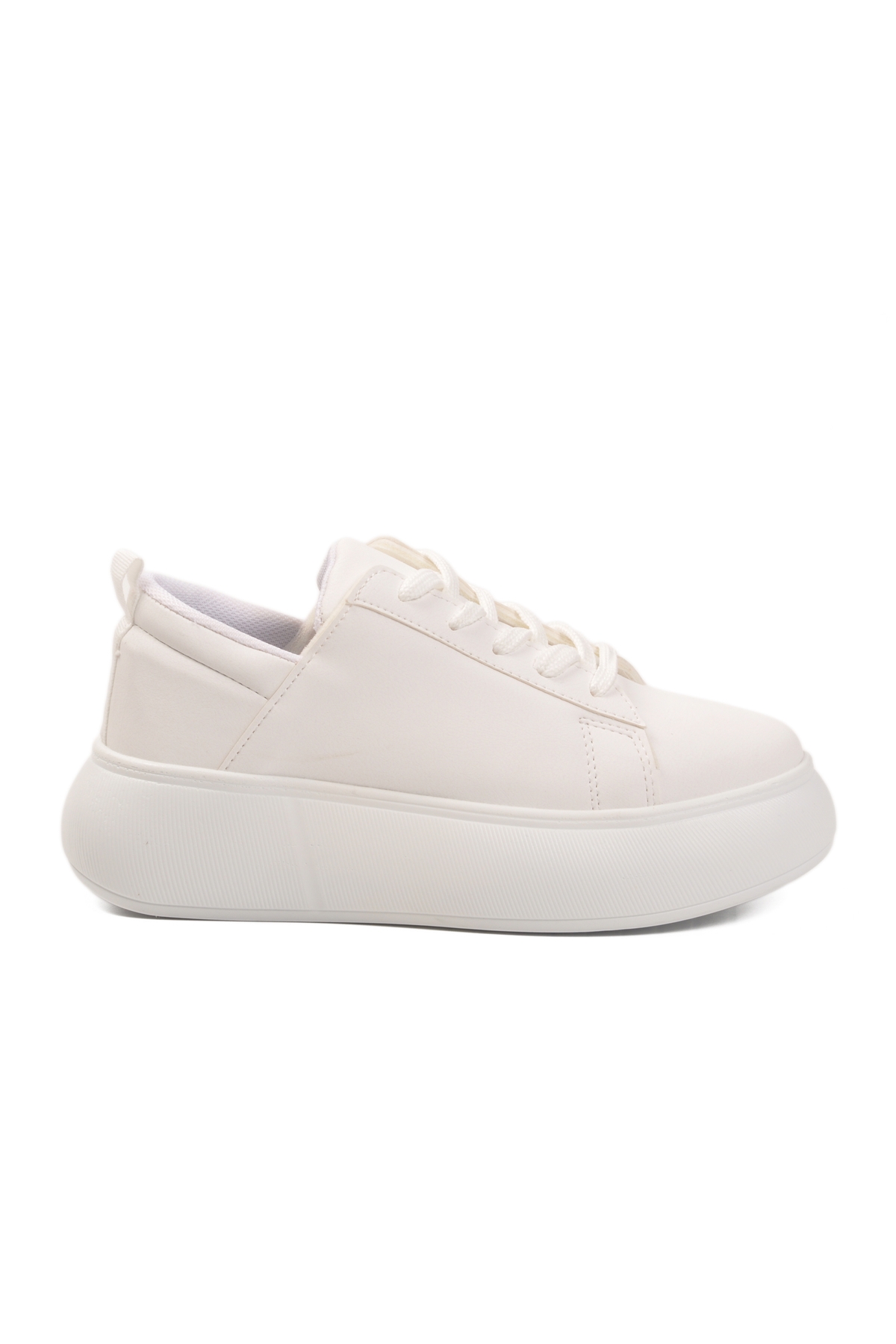 Aspor Beyaz Bağcıklı Kadın Spor Ayakkabı - Görsel 2