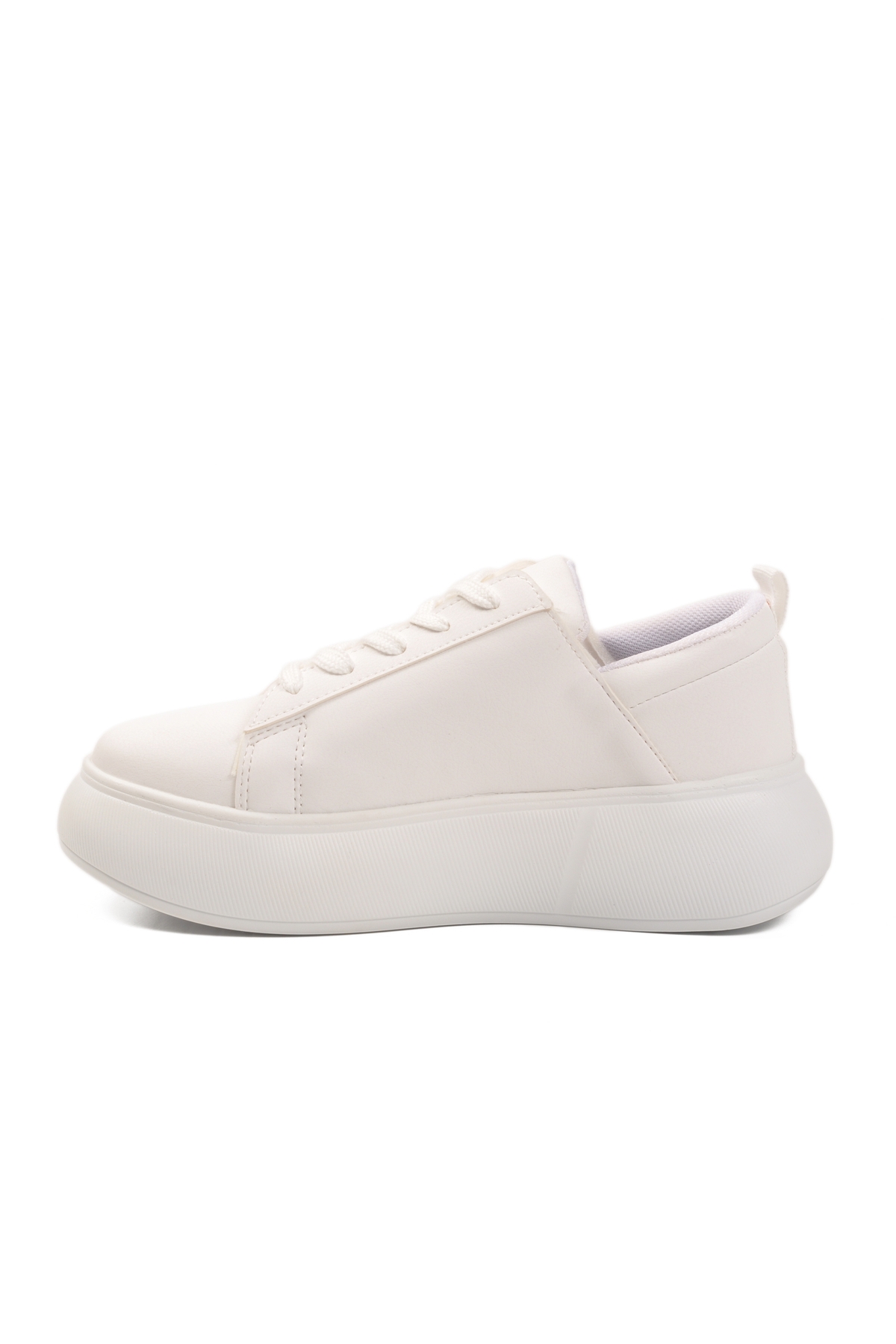 Aspor Beyaz Bağcıklı Kadın Spor Ayakkabı - Görsel 4