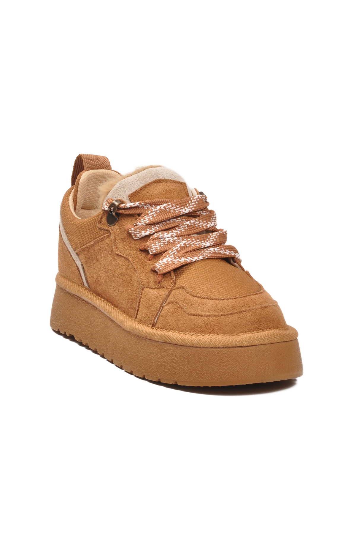 Aspor Taba Süet Bağcıklı Unisex Çocuk Spor Ayakkabı - Görsel 3