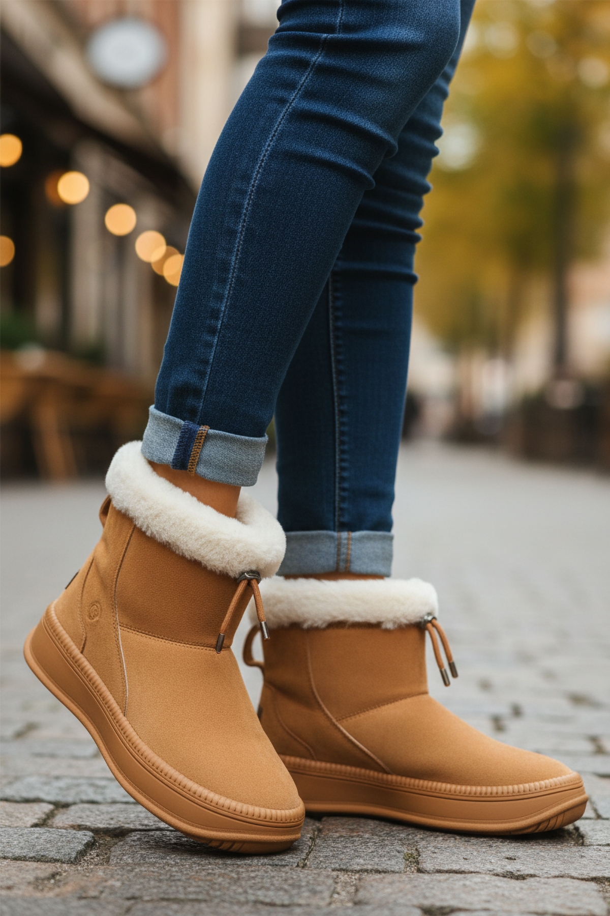 Aspor Taba Kürklü Kadın Düz Bot - Görsel 3