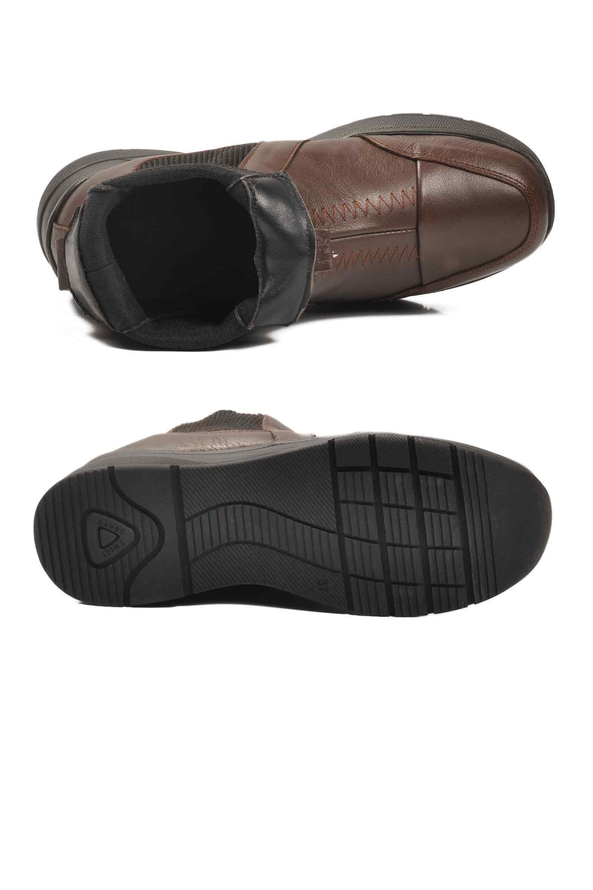 Aspor Kahve Hakiki Deri İçi Polarlı Kadın Düz Bot - Görsel 5