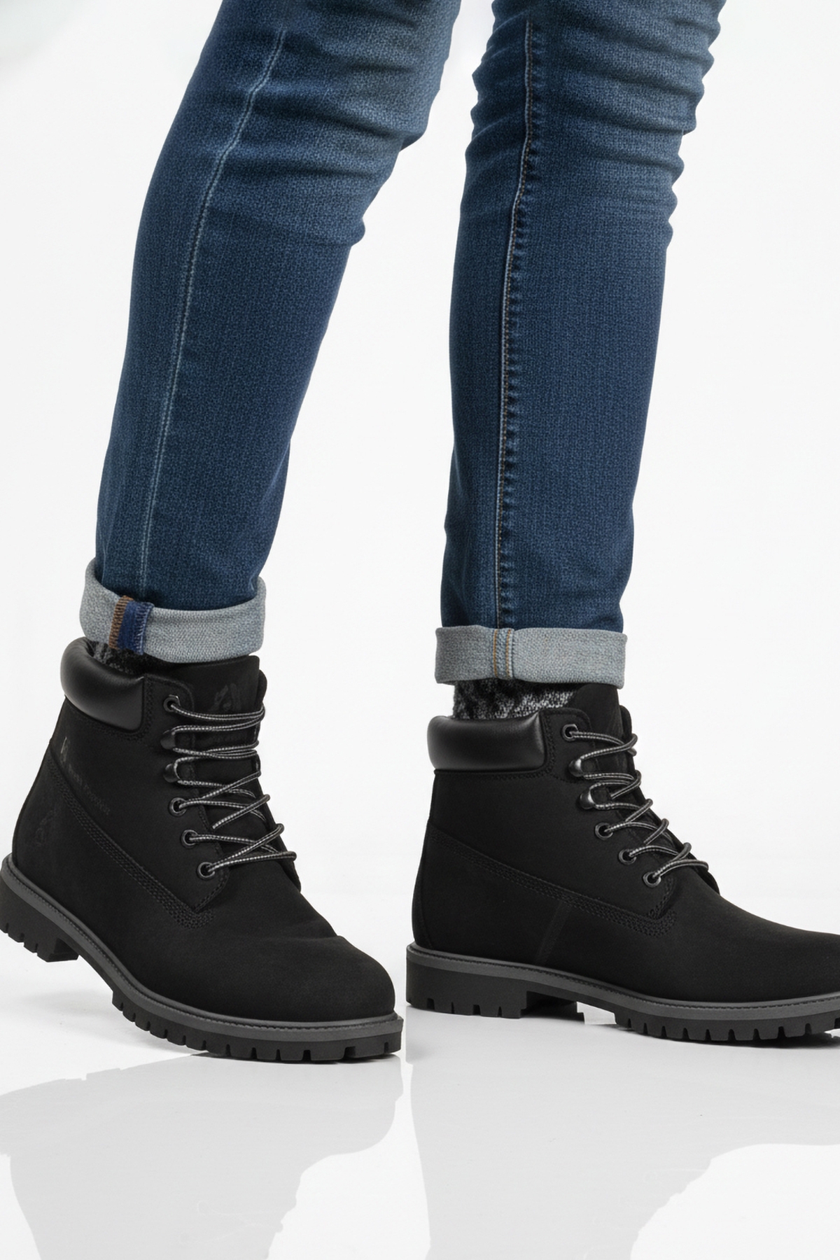 Aspor Siyah Nubuk Hakiki Deri Erkek Worker Bot