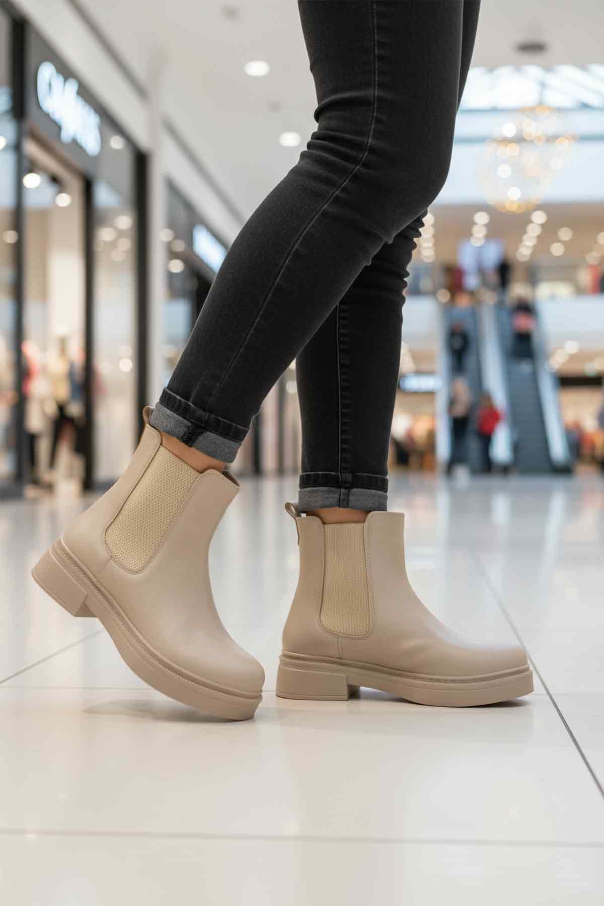 Aspor Bej Polarlı Kadın Chelsea Bot - Görsel 3