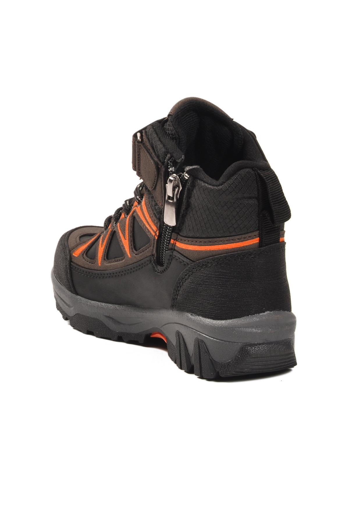 Aspor Kahve Turuncu Polarlı Fermuarlı Erkek Çocuk Outdoor Bot - Görsel 4