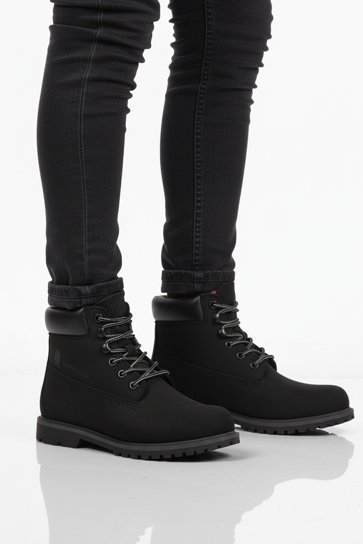 Aspor Siyah Nubuk Hakiki Deri Unisex Worker Bot