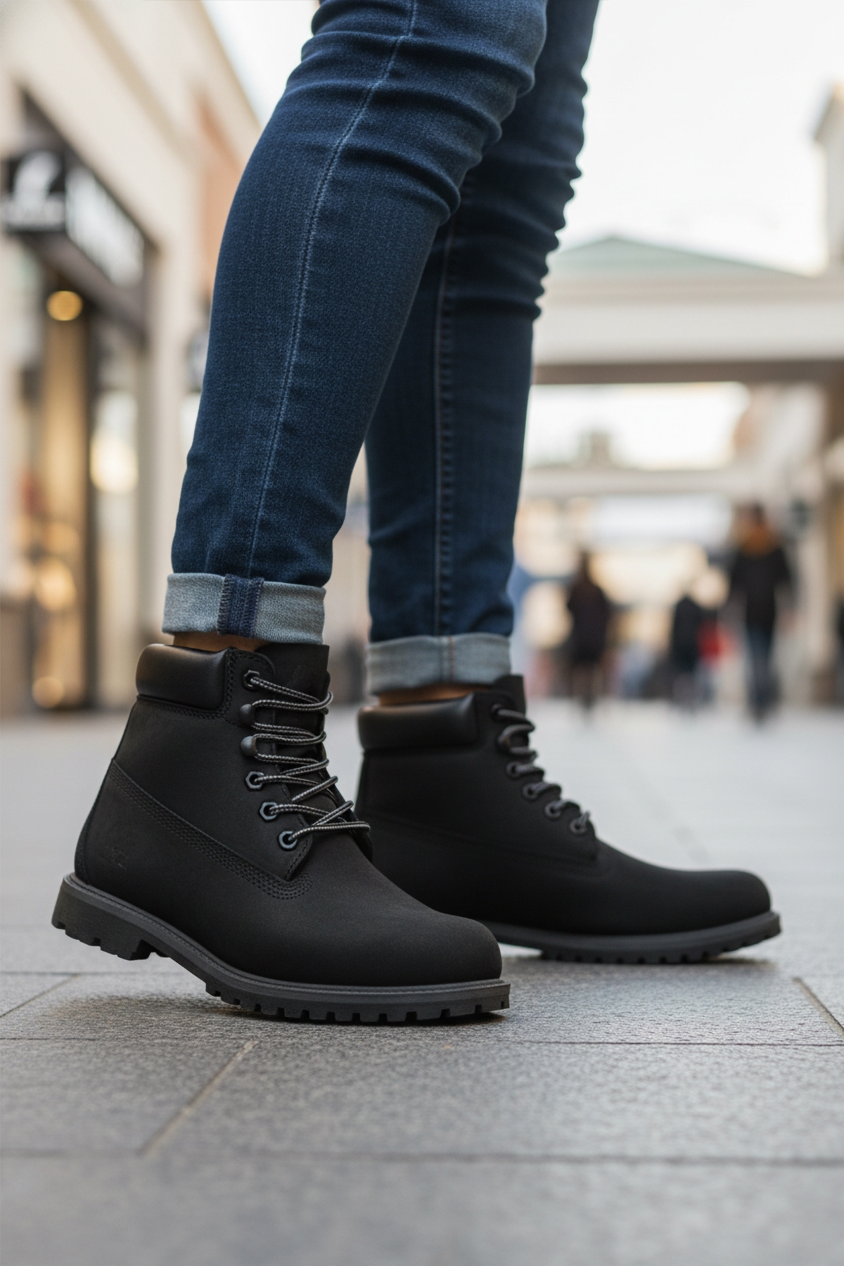 Aspor Siyah Nubuk Hakiki Deri Unisex Worker Bot - Görsel 3
