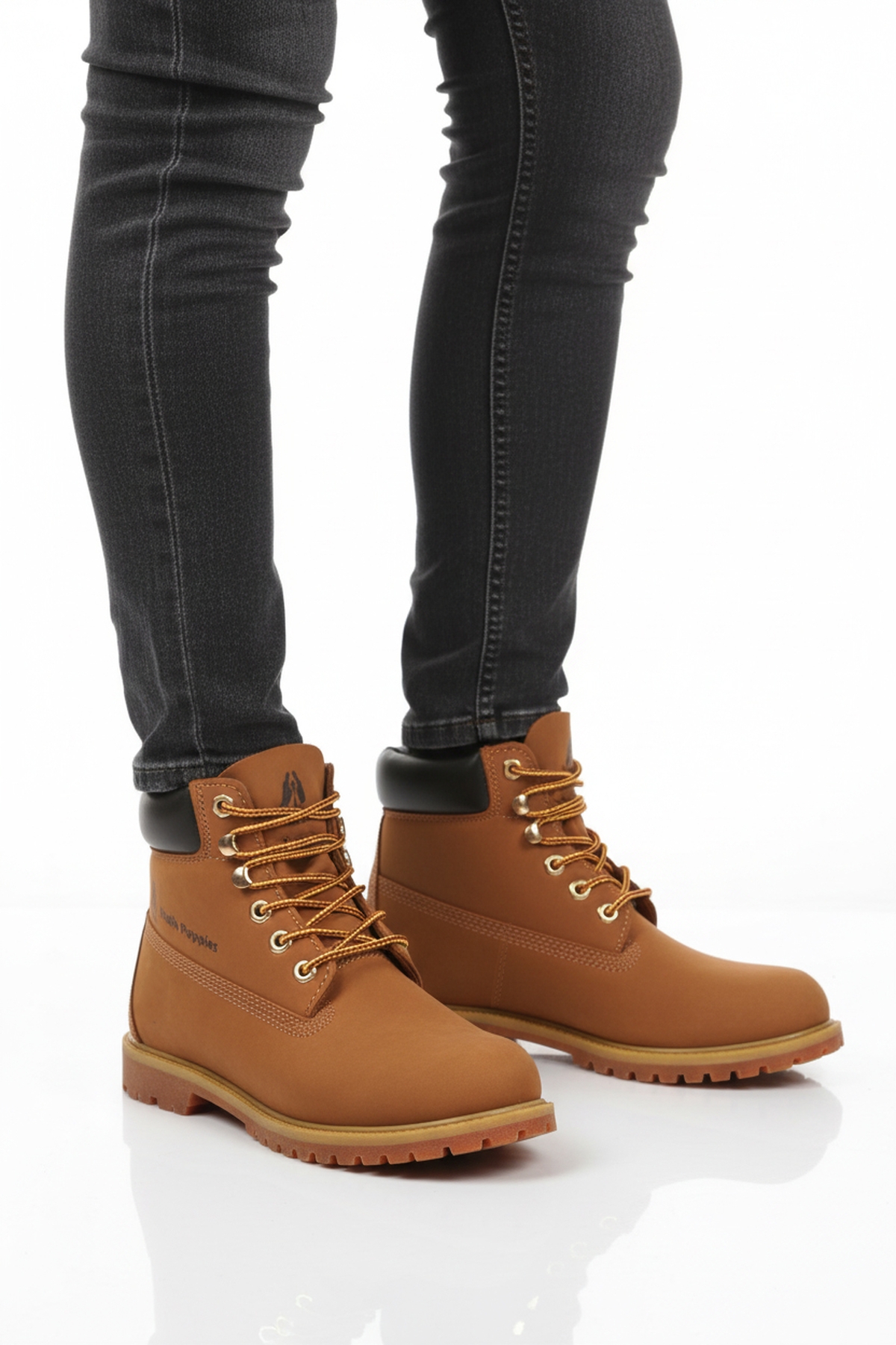 A Spor Aspor Tarçın Siyah Nubuk Hakiki Deri Erkek Worker Bot model görseli