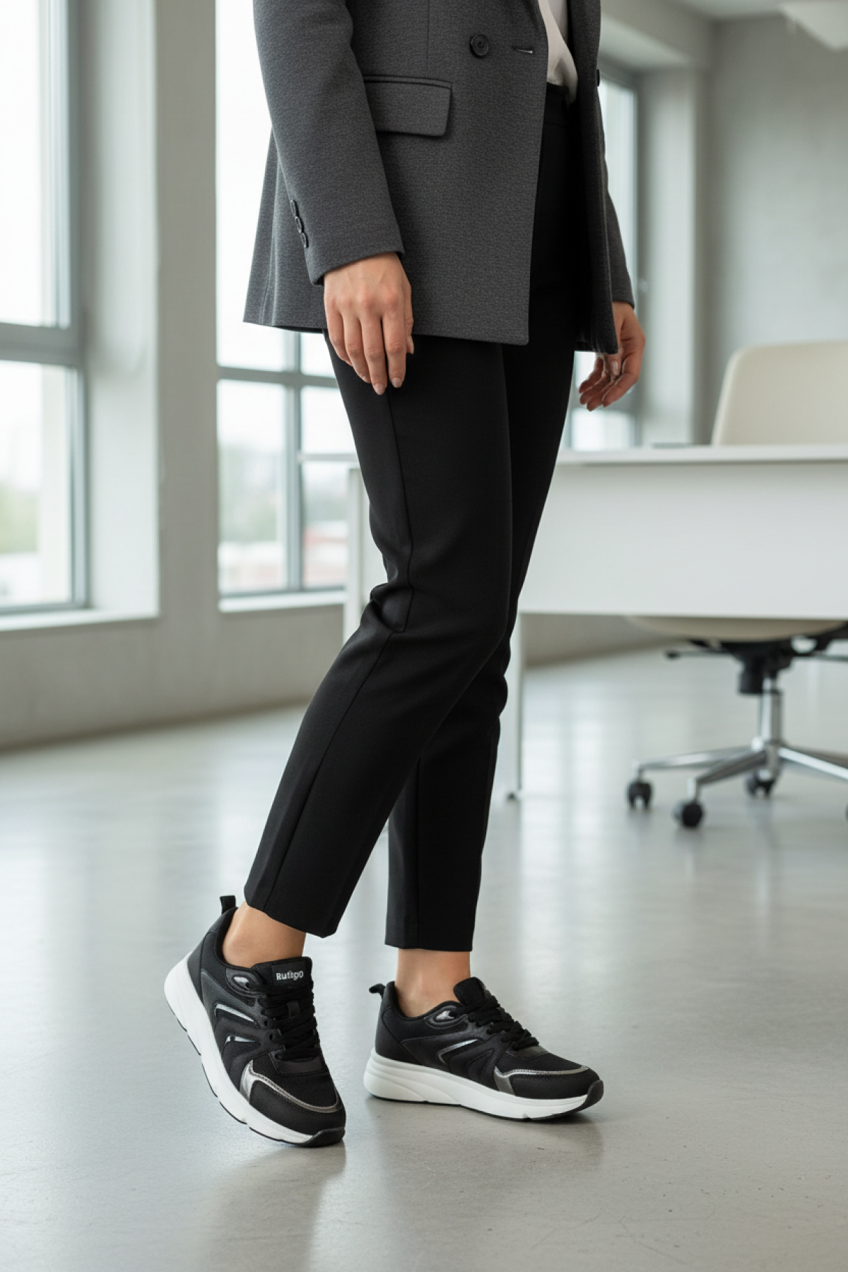 25K-3011 5PR Siyah Kadın Sneaker - Görsel 3