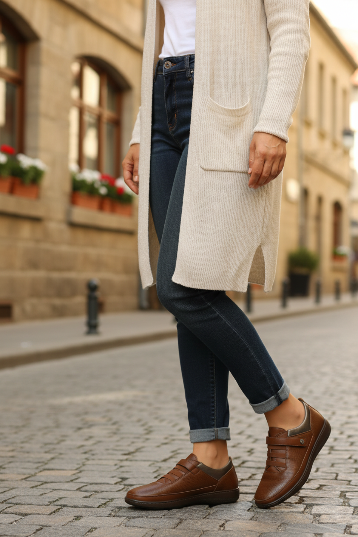 167056.Z5PR Taba Kadın Düz Ayakkabı - Görsel 3